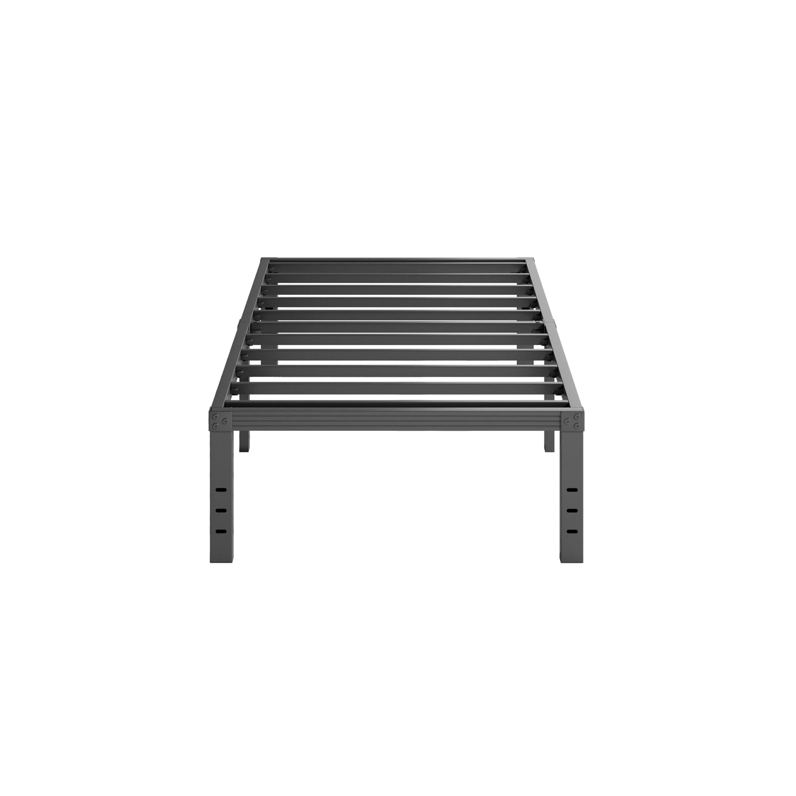 Furnitui 16 Inch High Platform Twin Bed Frame, Metal Bed Frame Twin No Box Spring Needed, Easy Assembly, Noise Free, Sturdy, Black