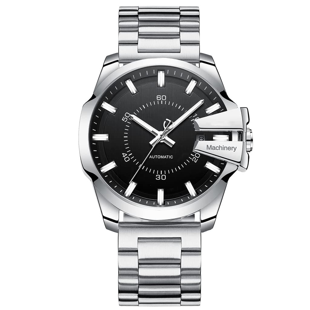 SHATONG Men's Watch 30m Waterproof Luminous Pointer Mechanical Casual Fashion High-end Steel Band Watch Men's Elegant Gift