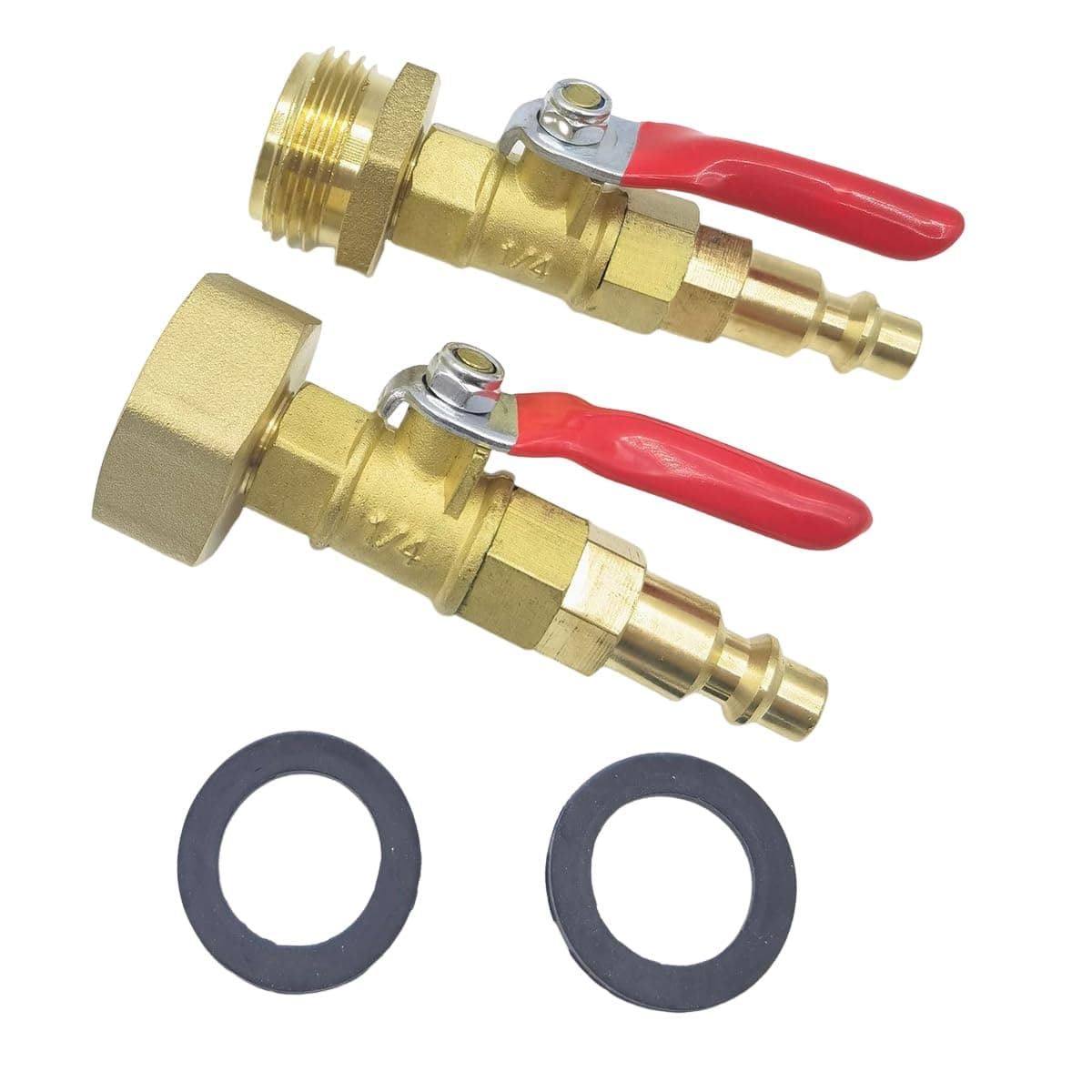 pizarra RV Winterize Blowout Adapter Kit Sprinkler Wintering Blowout Adapter Kit for 1/4In Quick Connect Plug 3/4In GHT Garden Hose