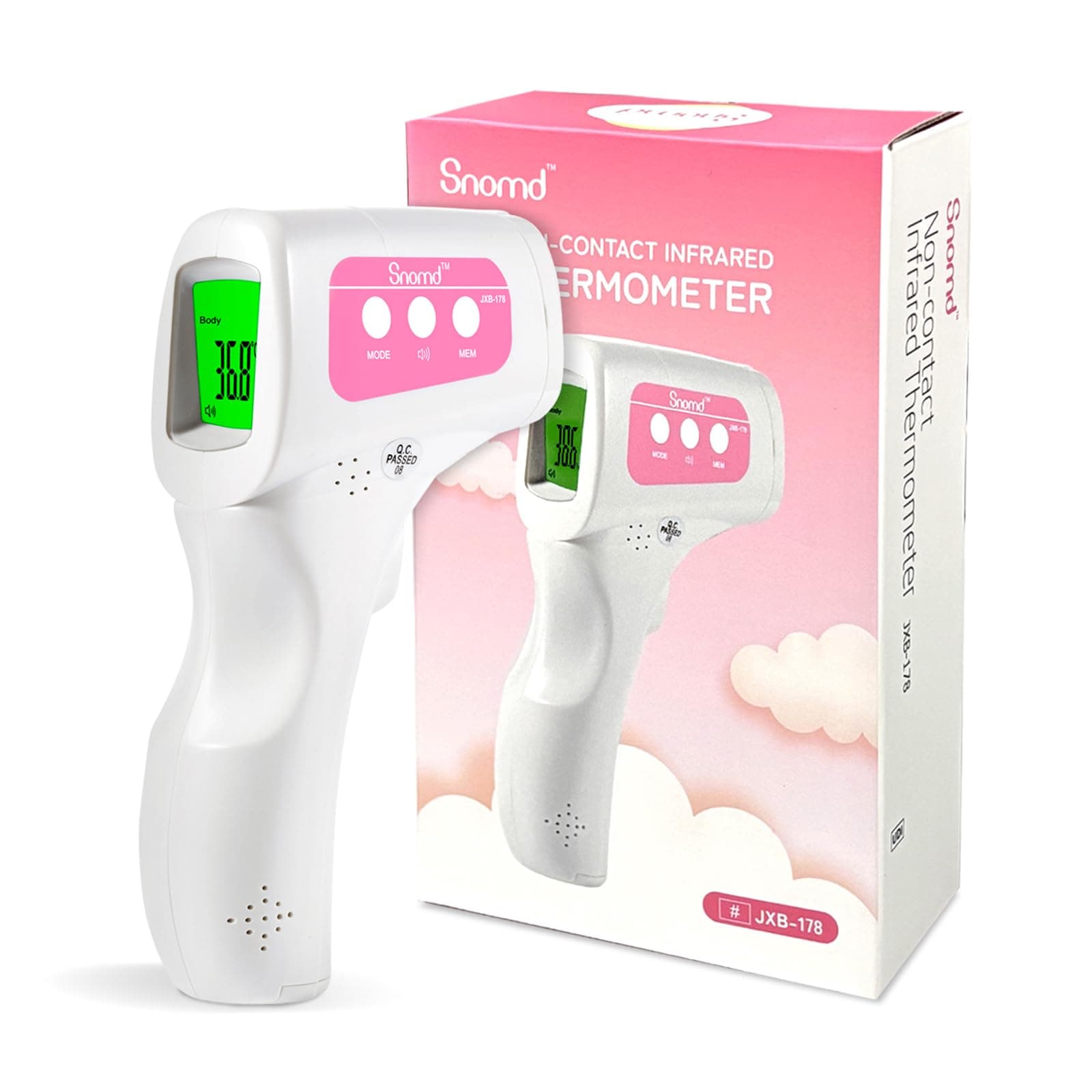 Infrared Digital Forehead Thermometer for Adults Kids Baby, 3-in-1 Modes