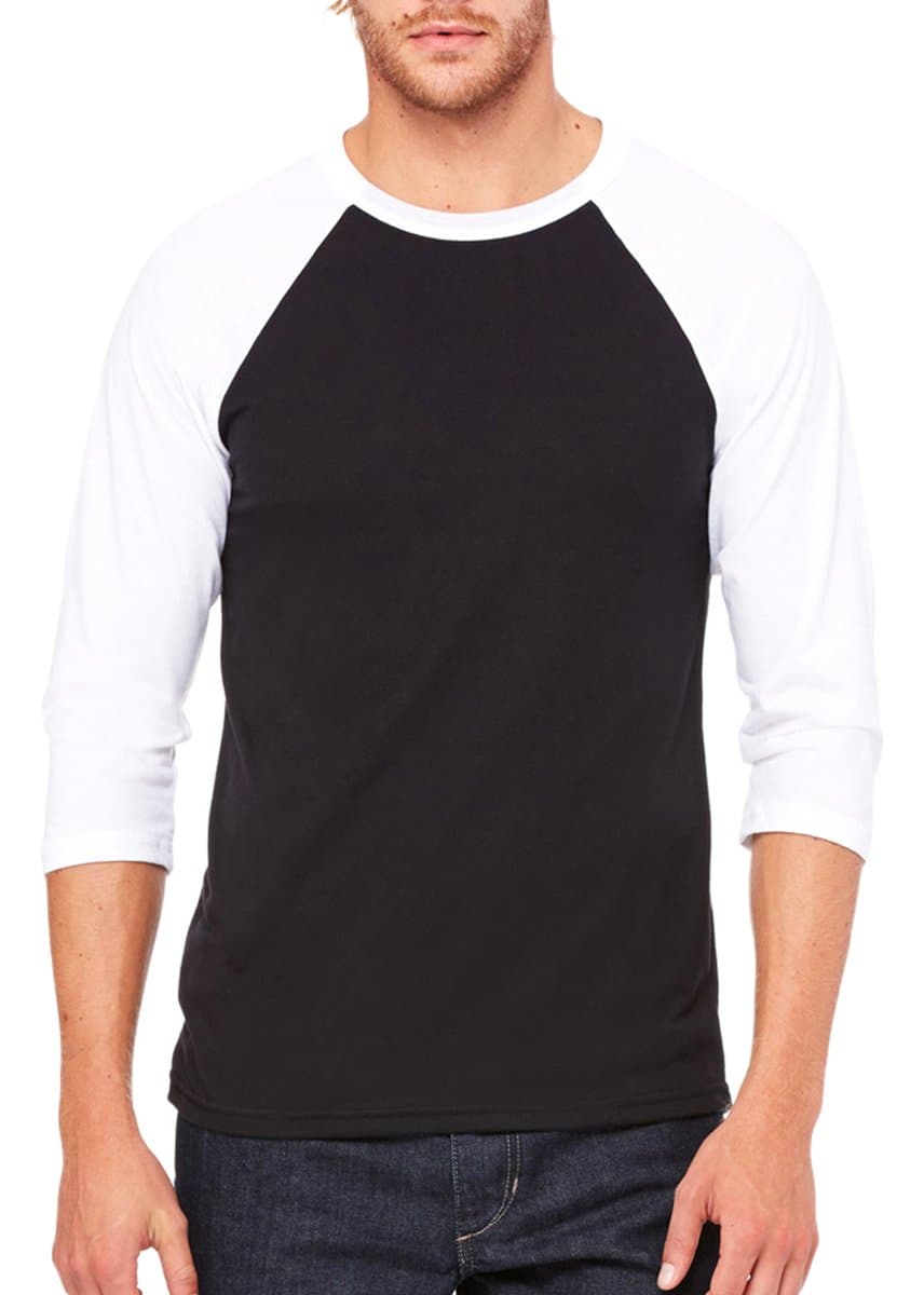 (ベラ) Bella キャンバス ユニセックス ジャージー素材 3/4丈 ベースボールTシャツ US サイズ: XX-Large