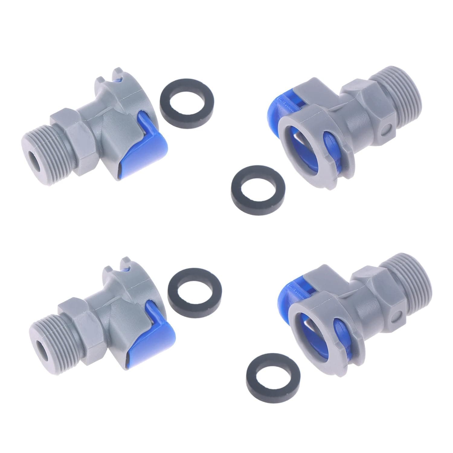 RecDec 4 Pack Kitchen Faucet Hose Quick Connect Adapter with M15*1 Male Thread Connector for Widespread Bathroom Sink Faucet Kitchen Faucets with Pull Down Sprayer Water Supply Line