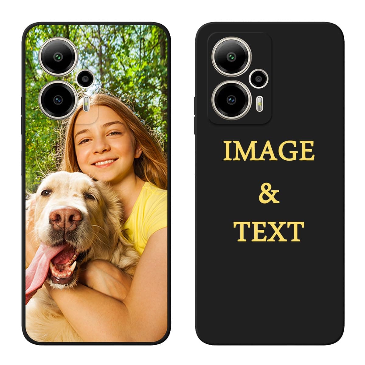 Personalized Phone Case for Cricket Outlast 5G 2024 6.75 inch Custom Collage Picture Case Customized Name Soft Case Birthday Gift for Men Women Photo Text Protective Cover Slim Fit Black Cover A