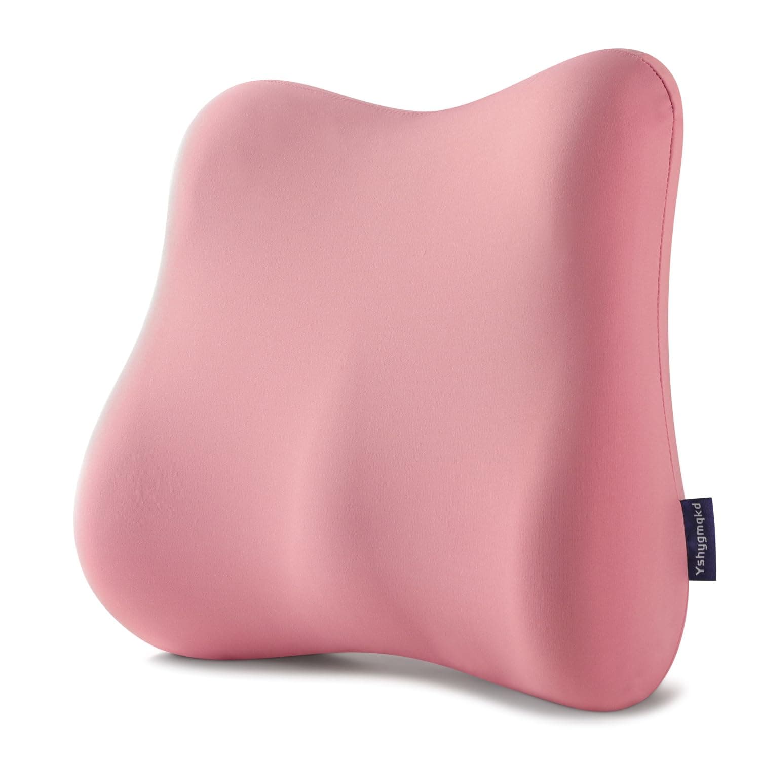 Yshygmqkd Pink Lumbar Support Pillow for Office Chair and Car Seat Soft Memory Foam Lumbar Pillow with Breathable Removable Cover Lower Back Pain Relief & Posture Support
