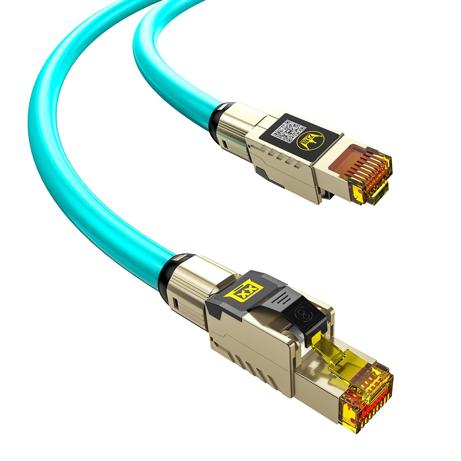 Cat 8 Ethernet Cable 9.8 ft, Nylon Braided High Speed Heavy Duty Network LAN Patch Cord, 40Gbps 2000Mhz SFTP RJ45 Flat Internet Cable Shielded in Wall, Indoor&Outdoor for Modem/Router/Gaming/PC