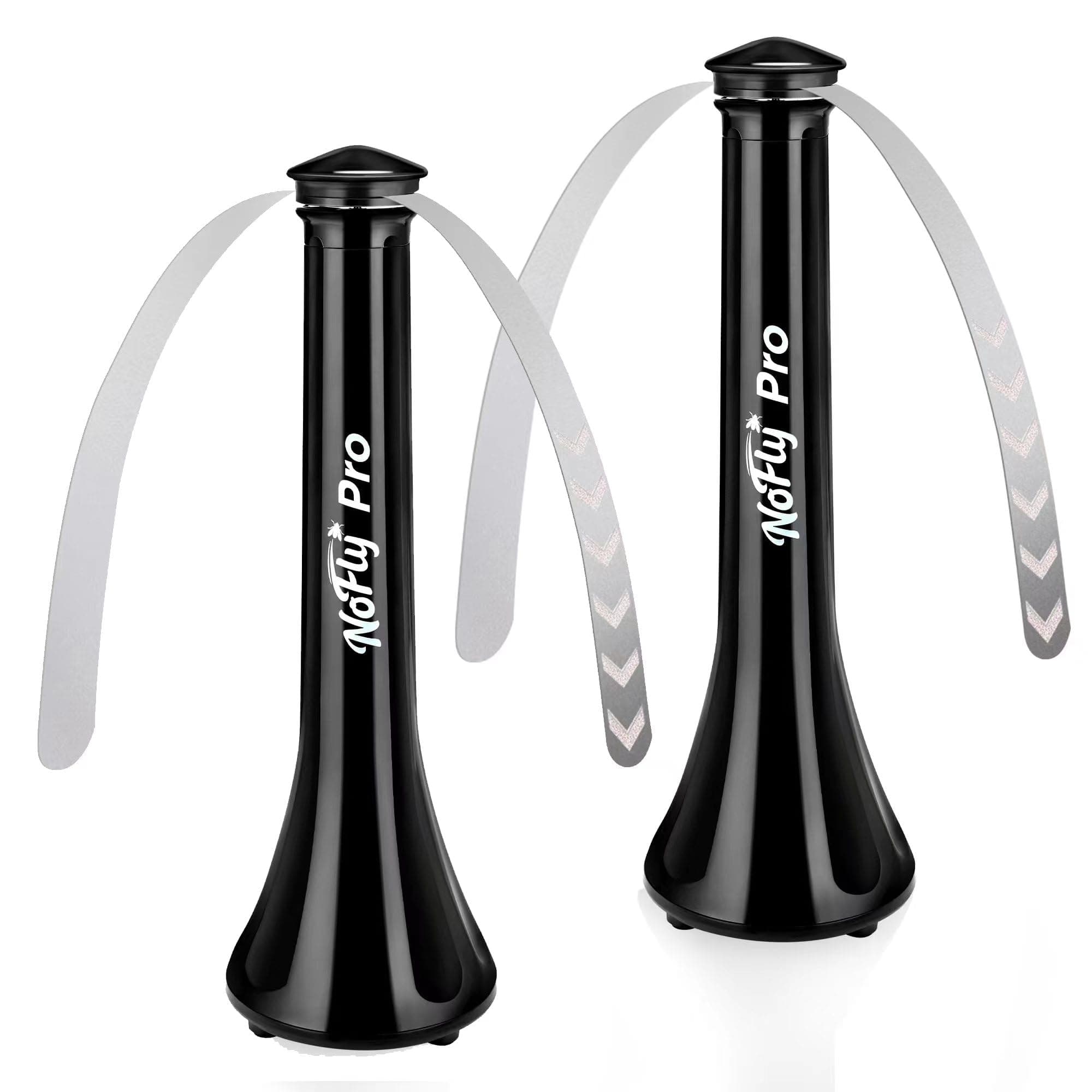 Nofly Pro Fly Fans for Outdoor Tables Keep Food Clean Indoor Outdoor Meal for Party Portable Food Fly Fan for Picnic, Restaurant, BBQ, Party, Home,Black-2PC