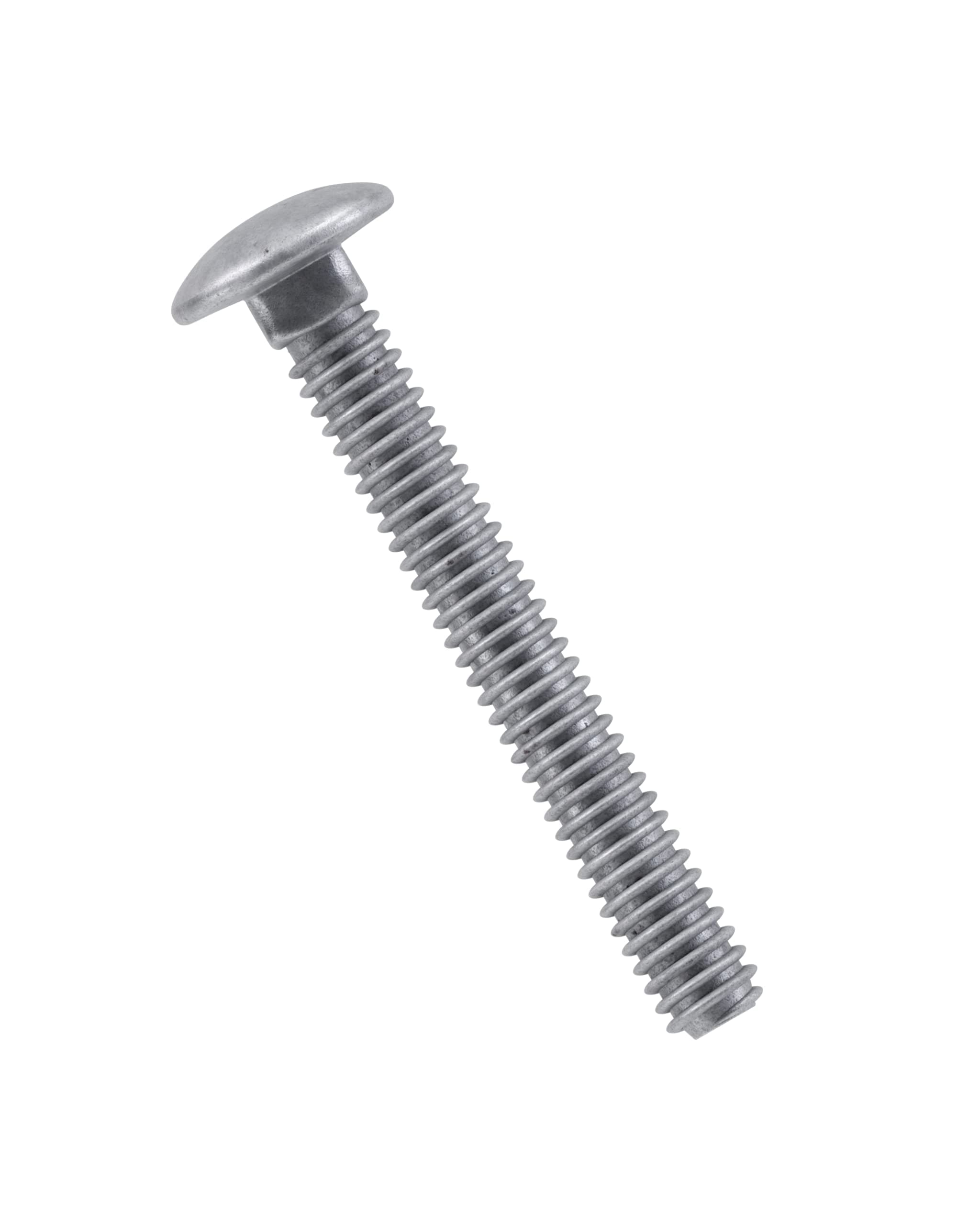Hillman Group Galvanized Carriage Bolt 1/4” x 5”, 100 Count, Blunt Point, Alloy Steel, Self-Locking Round Head Fasteners, Wood and Metal, No Washer Needed, Rust-Resistant (812527)