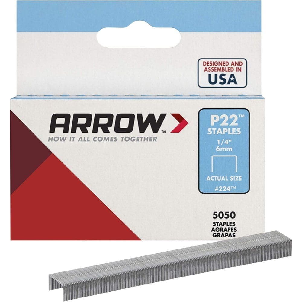 Arrow Fastener Staples P22 Model 224 - Genuine P22 Staple Gun Compatible, 5,050 Pack, 1/4 Inch