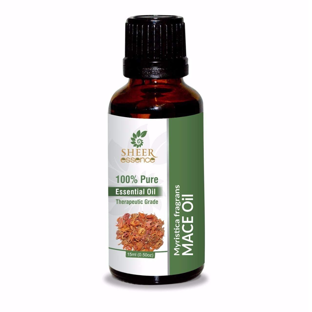 Mace Oil (Myristica Fragrans) Essential Oil 100% Pure Natural Undiluted Uncut Therapeutic Grade Oil 1.69 Fl.OZ