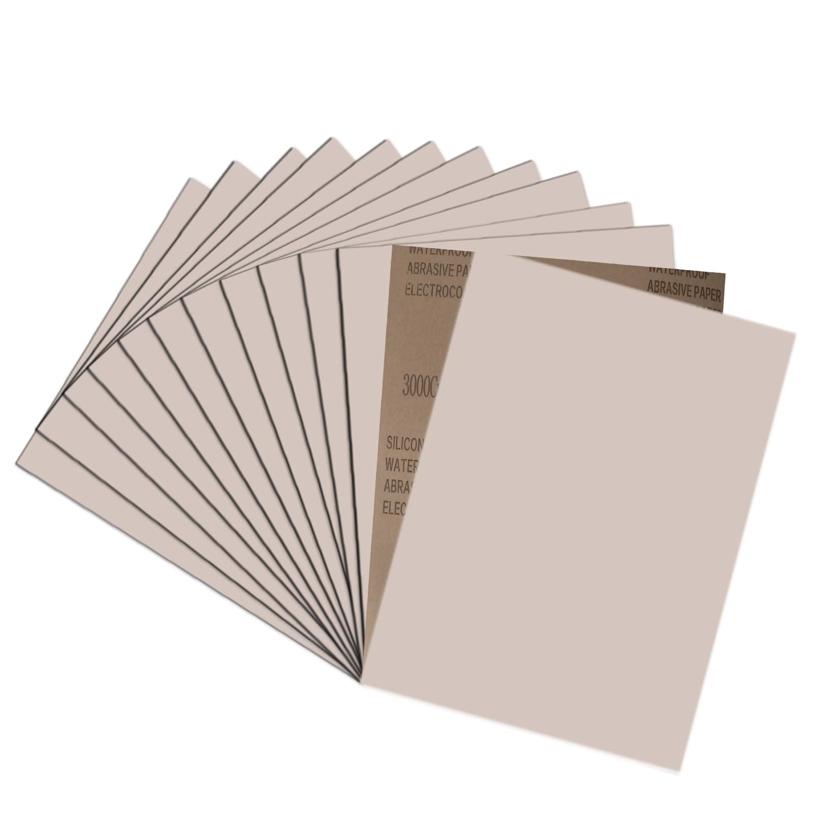 ALPXUXP Wet Dry Sandpaper 3000 Grit Waterproof Sand Paper Sheets 9x11 Inch Sanding Paper for Wood Metal Automotive Polishing（15Pcs）