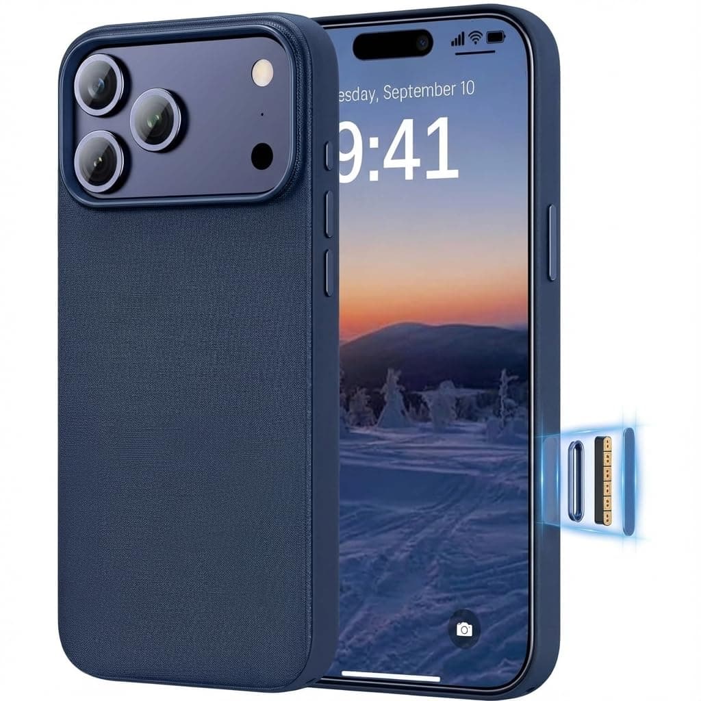 RIOBIO for iPhone 17 Pro Max Case TechWoven [Fit for MagSafe] Woven Blue
