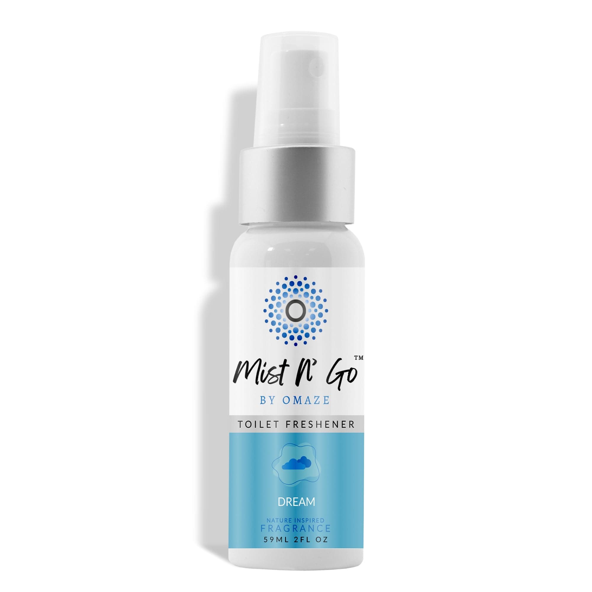 Mist N’ Go by Omaze Travel Bathroom Spray for Toilet Spray Odor Eliminator - Travel Toilet Spray for Bathroom Air Freshener Spray for Bathroom Deodorizer - Dream Regular Size (2oz x1)