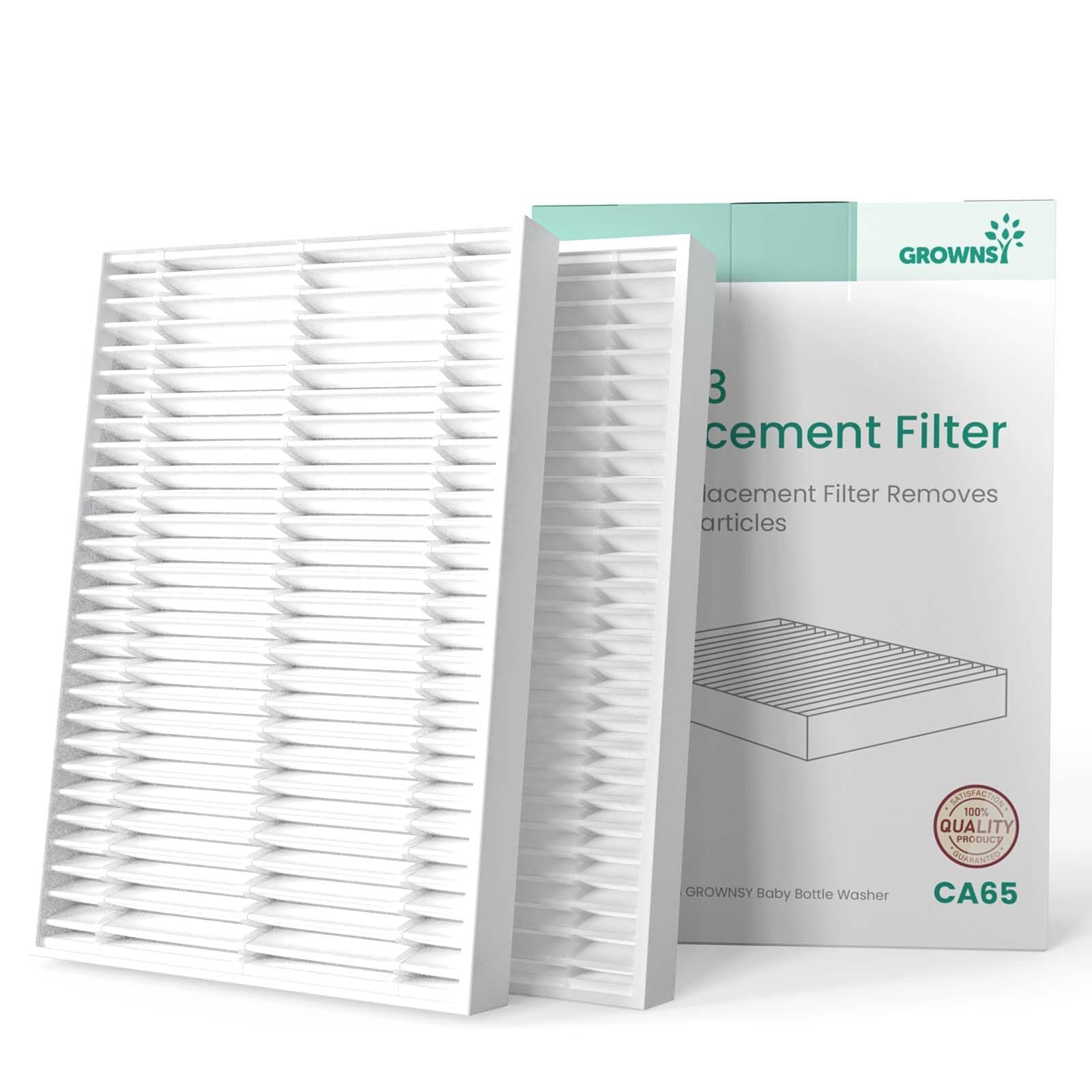Grownsy HEPA Replacement Filters for Baby Bottle Washers, 2 Count