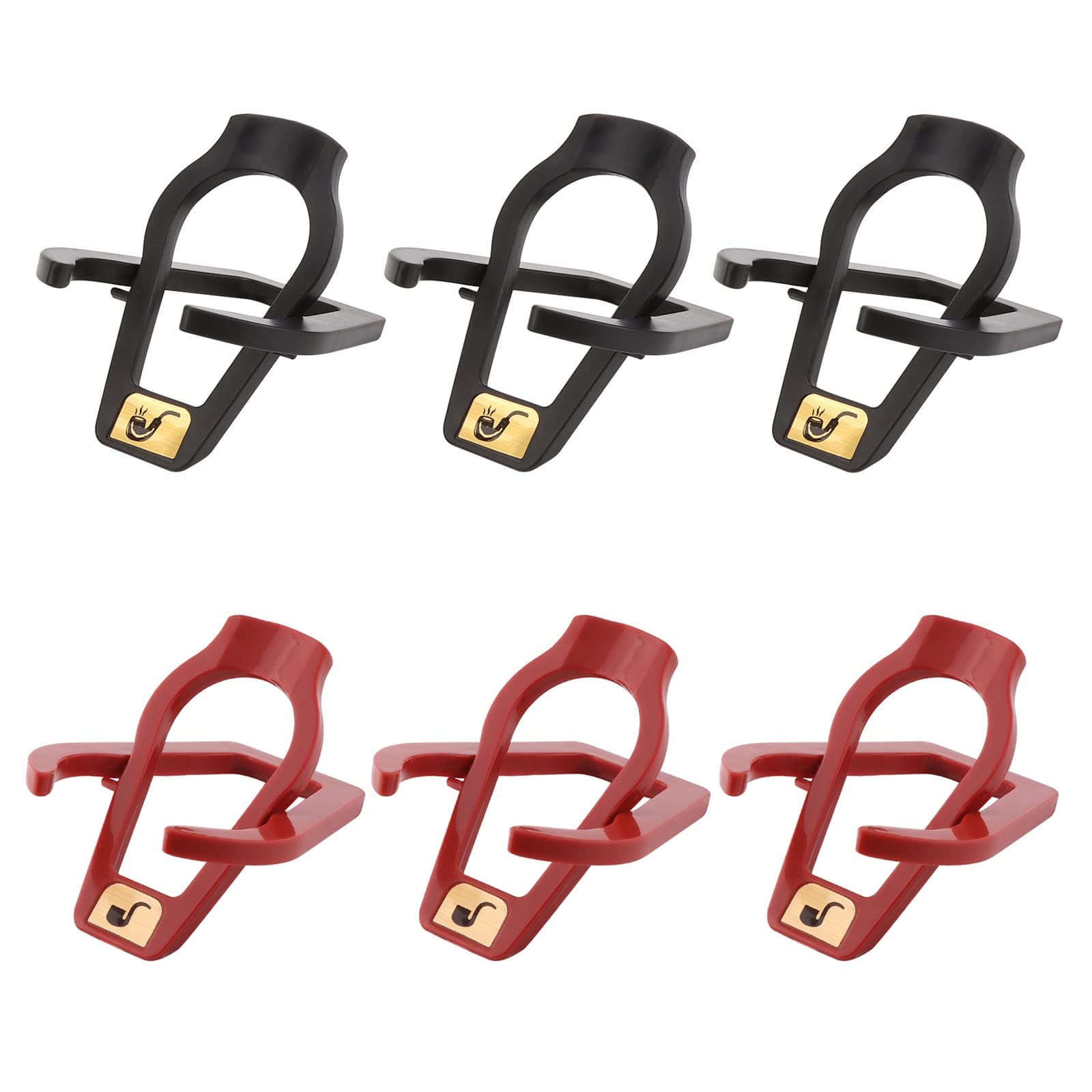 6 Pcs Tobacco Pipe Stand Holder, VOVCAMLS Foldable Cigar Pipe Stand Rack Holder Kit Portable Plastic Light Weight Smoking Tool