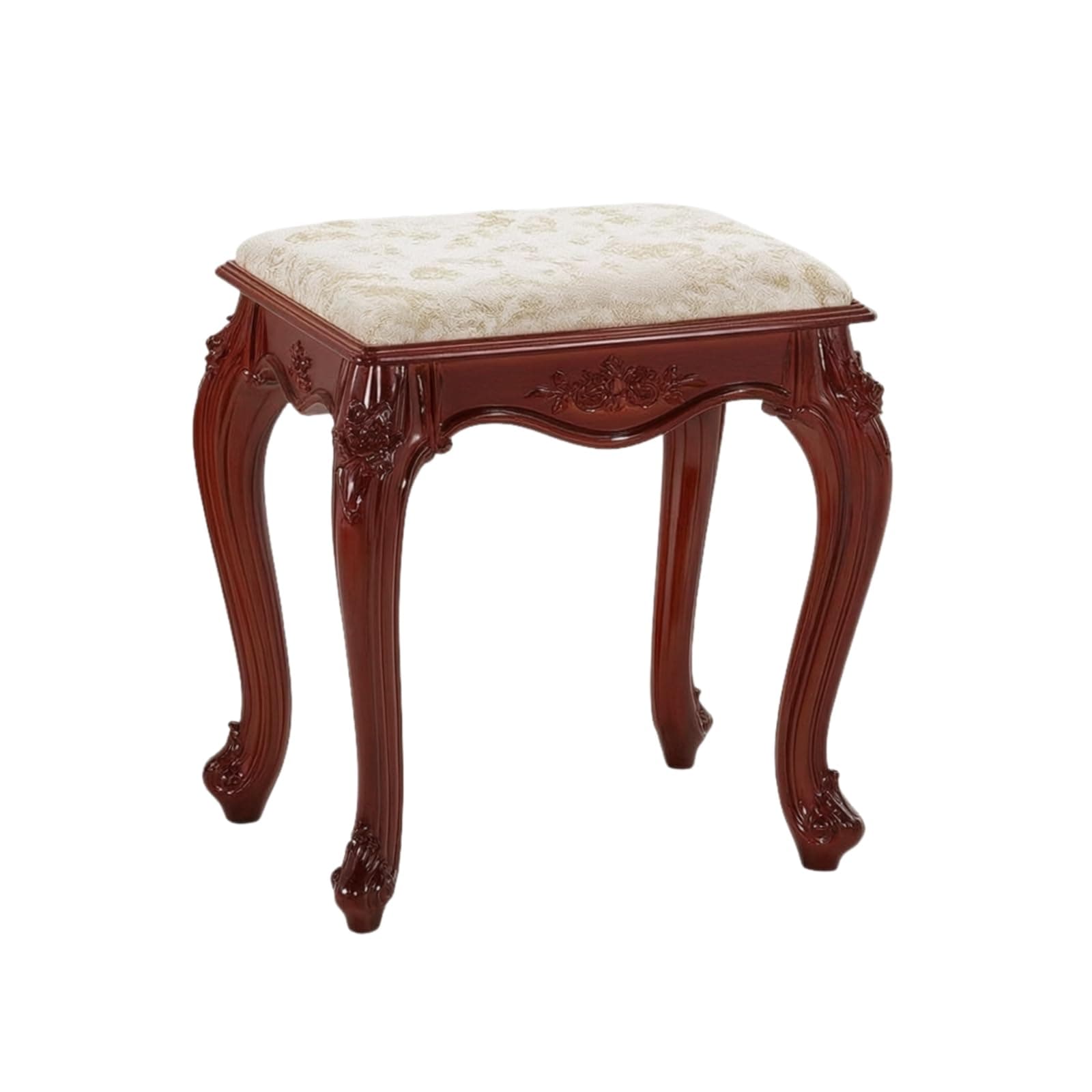 Sturdy Cabriole Leg Stool, Color to 3, European Classical