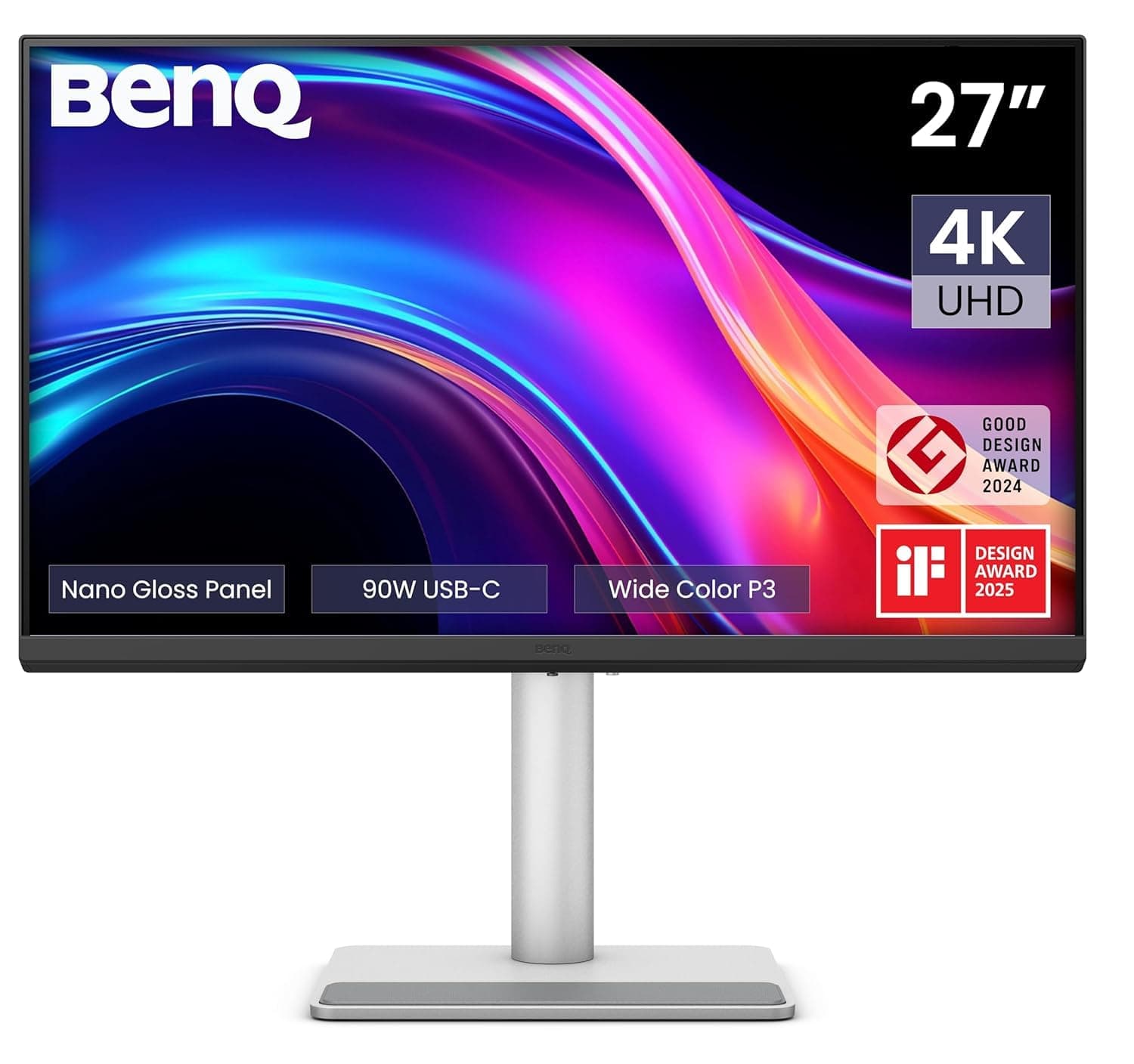 BenQ MA270UP 27” 4K 3840x2160 Monitor for MacBook® Pro/Air, Dual USB-C, 90W