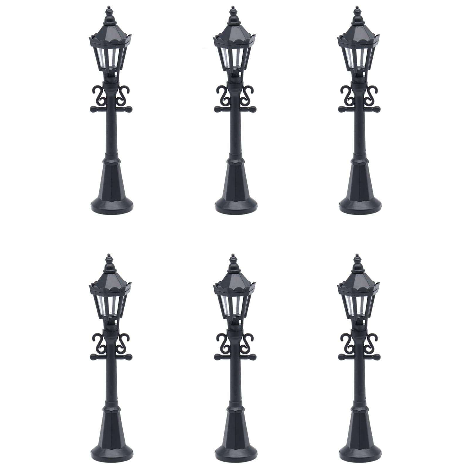 HAJXZH 10 PCS Dollhouse Lights Miniature Decorative Street Lamp for Home Decoration and DIY Dollhouse Decoration (12 cm / 4.72")