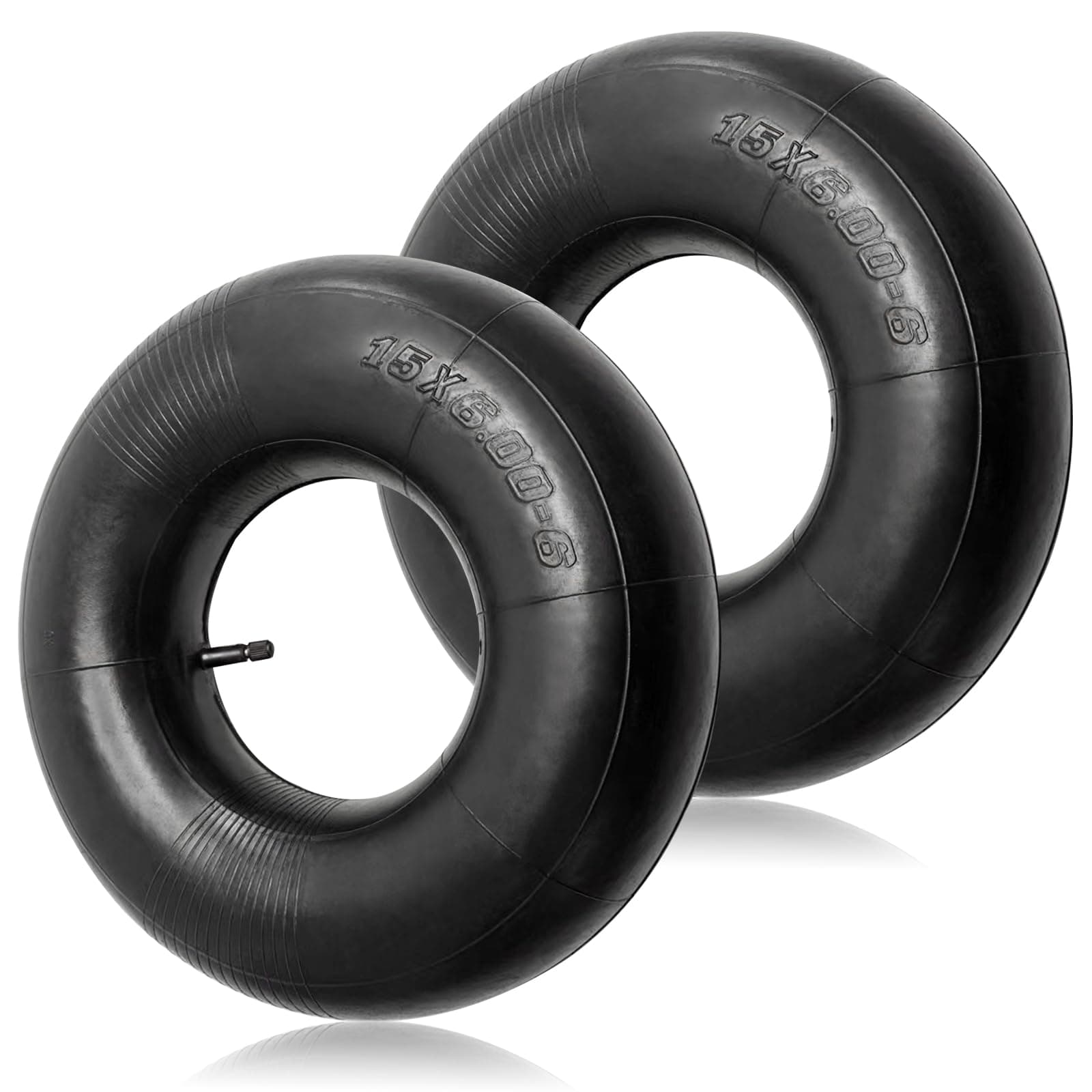 Artilife 2 Pack 15 x 6 00 6 Tire Tube,15X6.00-6 Inner Tube with TR-13 Valve Stem for Lawn Mower, ATVs, Go-Karts and more