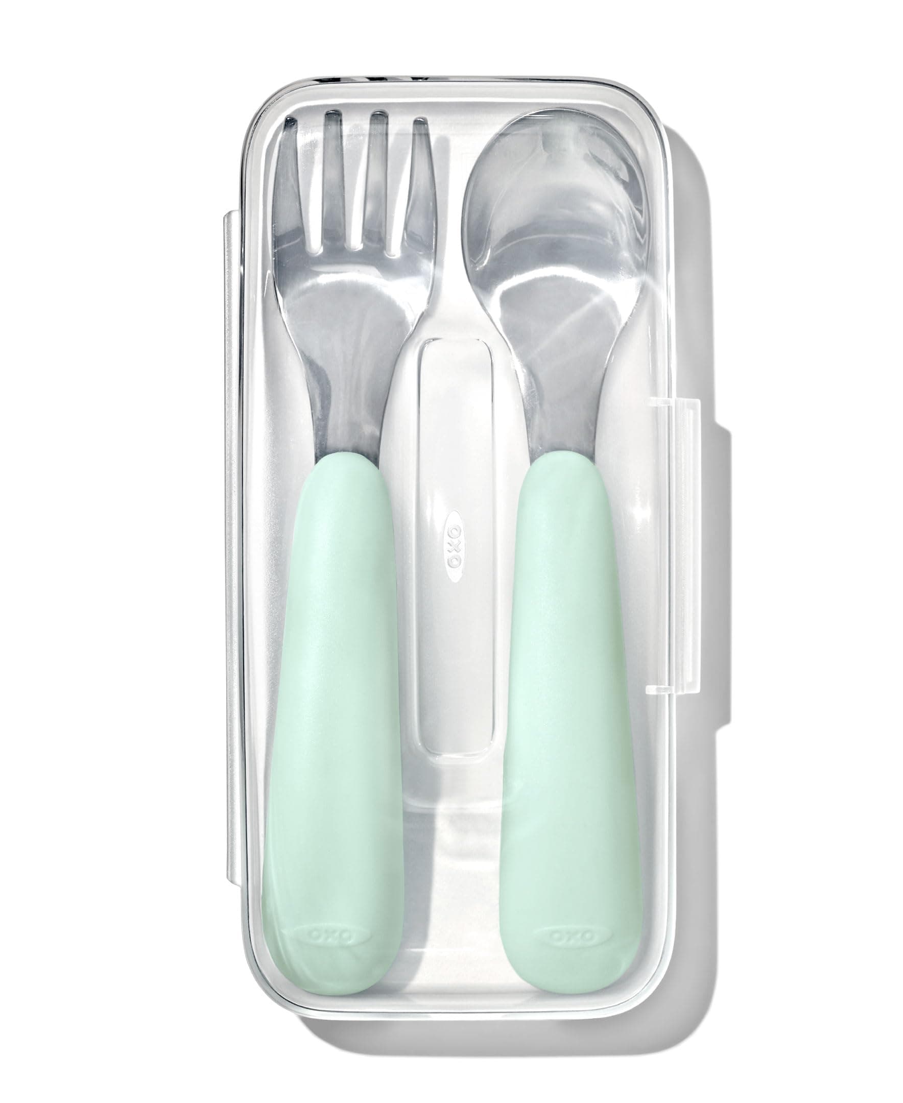 OXO Tot On-The-Go Fork and Spoon Set, Opal