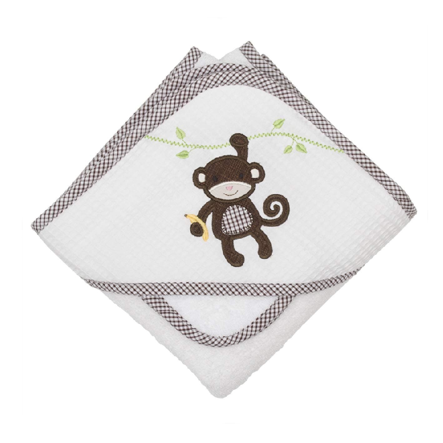3 Marthas Boutique Hooded Towel and Washcloth (Brown Monkey)