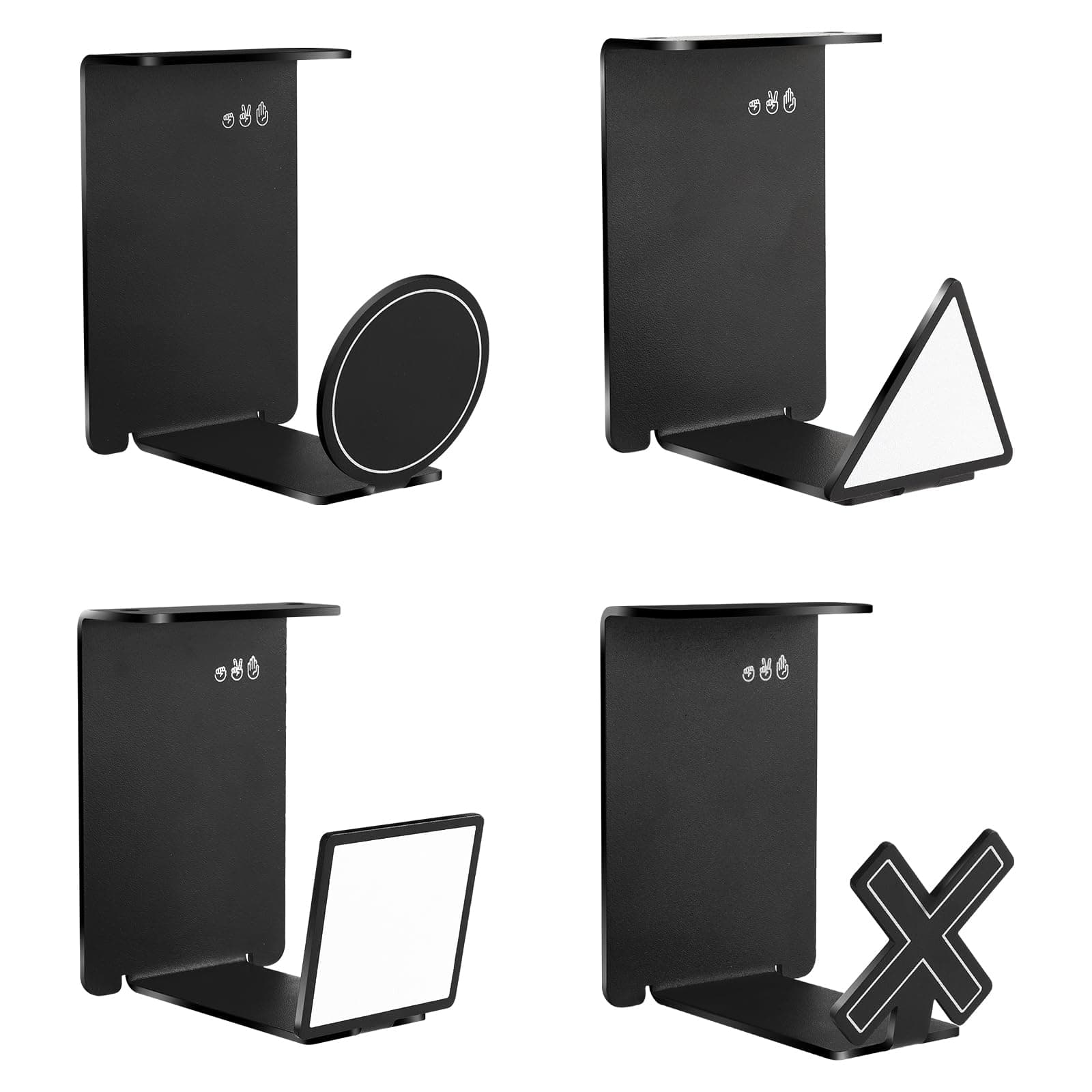 VKheroKV HC128 Headphone Holder Hanger for Desk, Include Adhesive Strips, Universal Headset Stand for PS4/PS5/Xbox/PC/Mac/Headphones Game Controller Hanger (Including 4 Types)