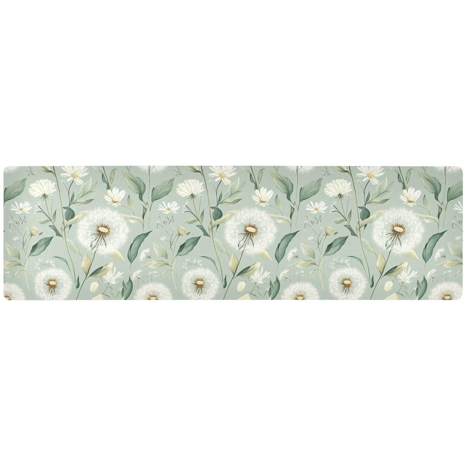 Tatenale Sage Green Dandelion Trivet Table Runner Heat Resistant 230F for Hot Dishes Pots Plates Kitchen Dining Table Protector Decorative 39.37 X 11.8 Inch
