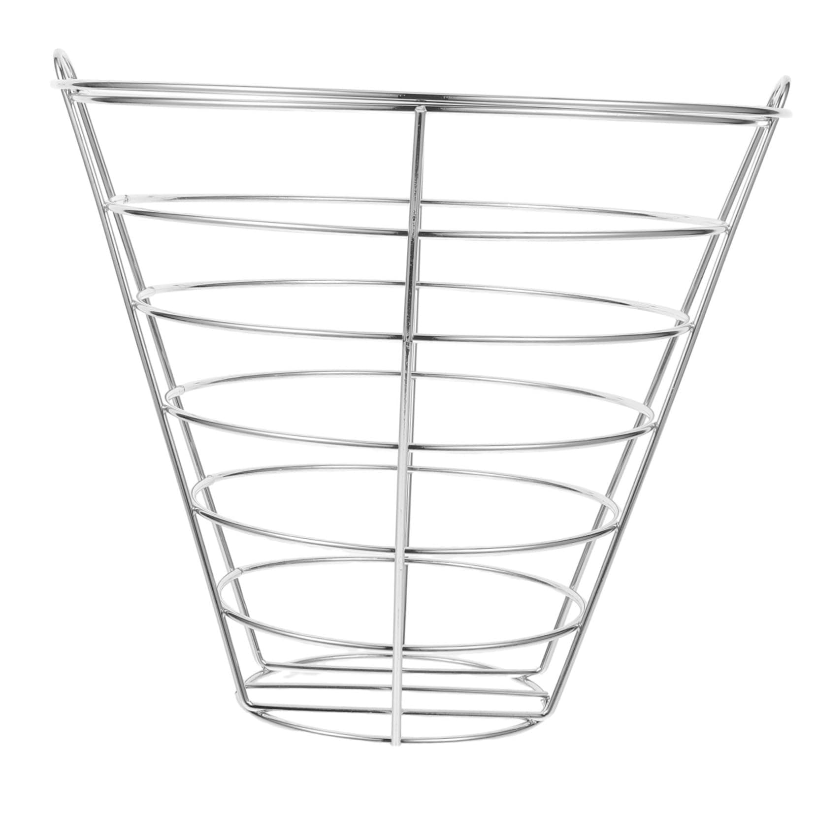 JUMPLAWN Golf Ball Bucket Handle Stainless Steel Golf Ball Storage Basket for Outdoor Practice Convenient Design