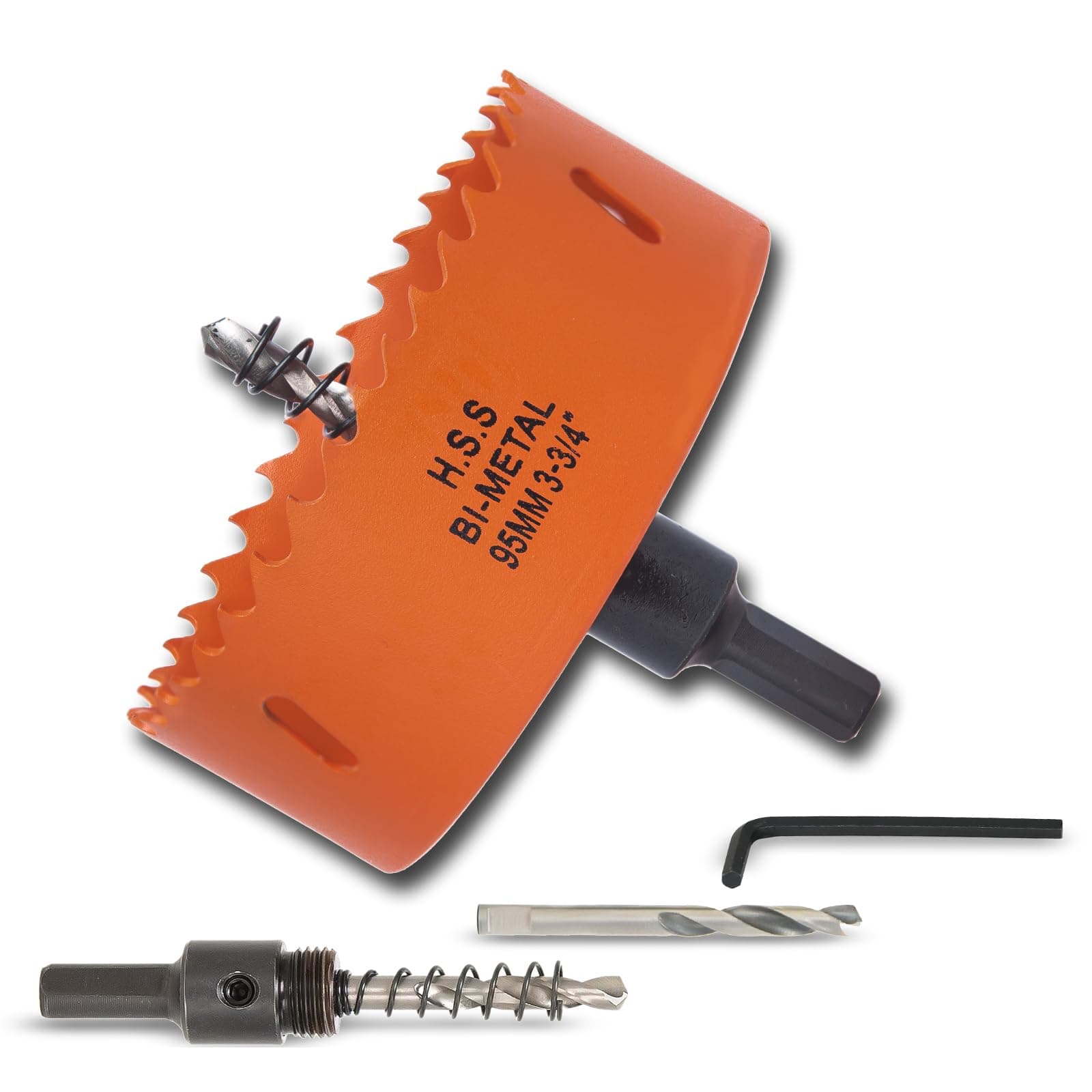 VIKITON 3-3/4 inch Hole Saw for Wood, Metal, Plastic & Drywall, with Arbor