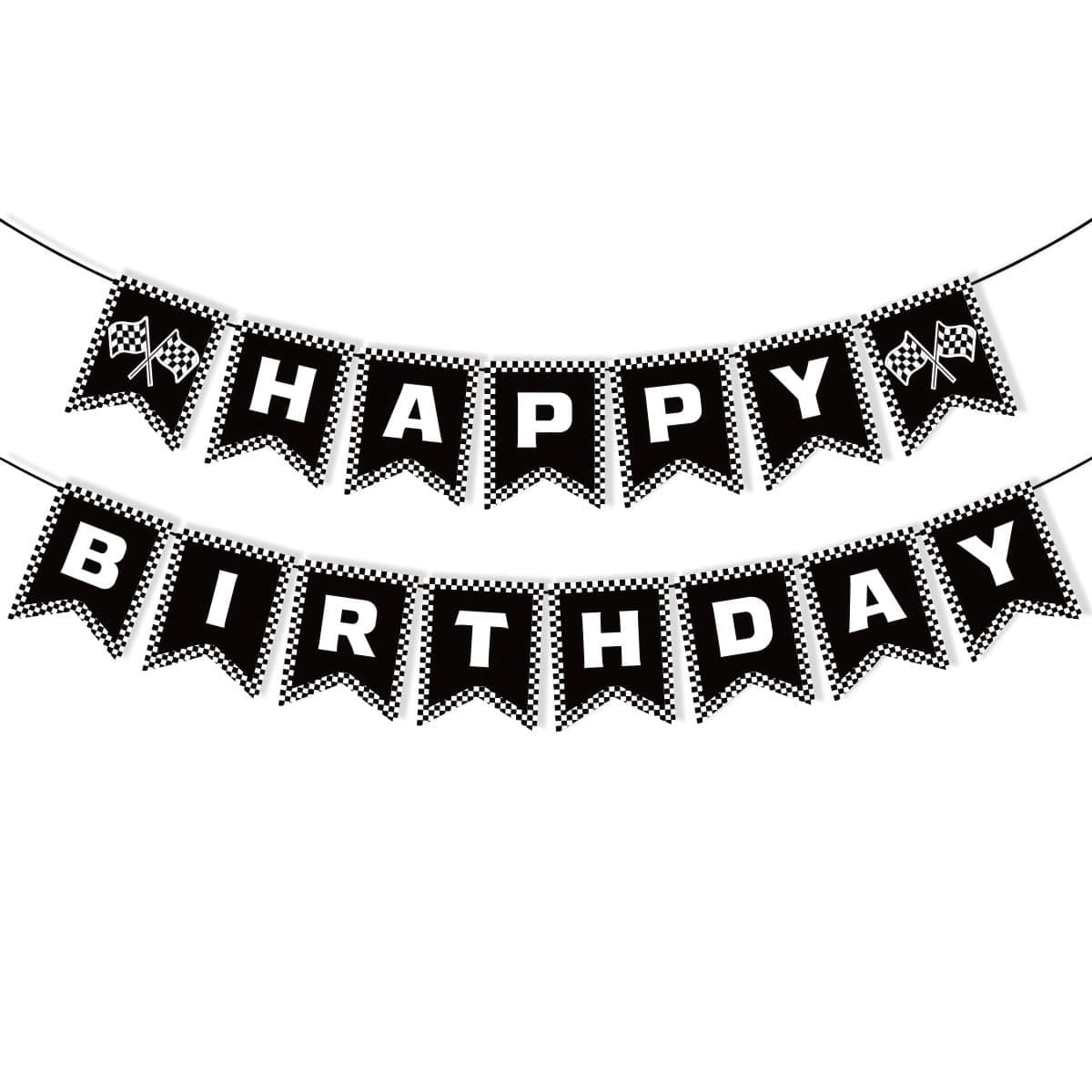 Race Car Happy Birthday Banner (Style 2)