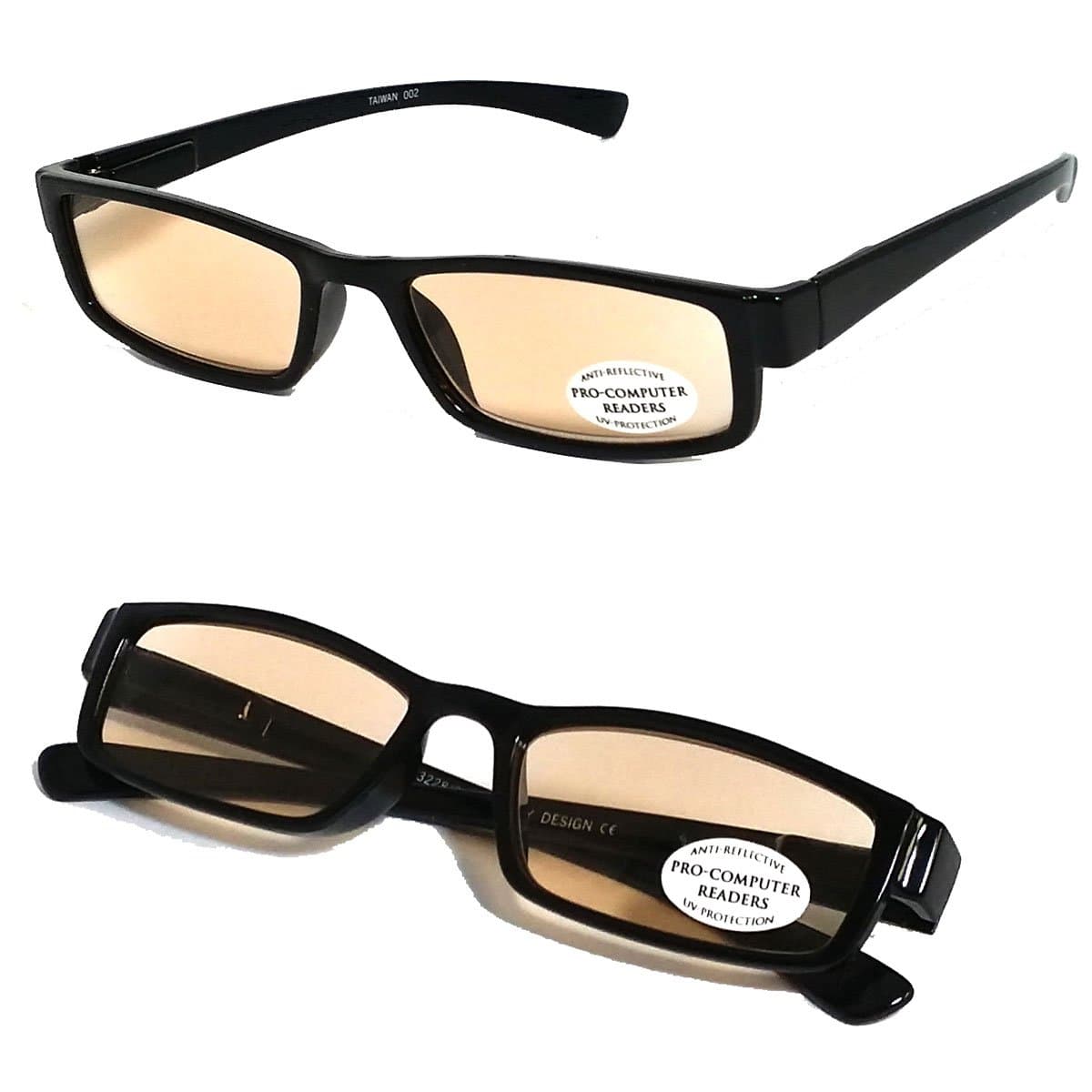 VeryHobby Pro Computer Anti Reflective Tinted Lens UV Protection Reading Glasses (+4.00, Black)