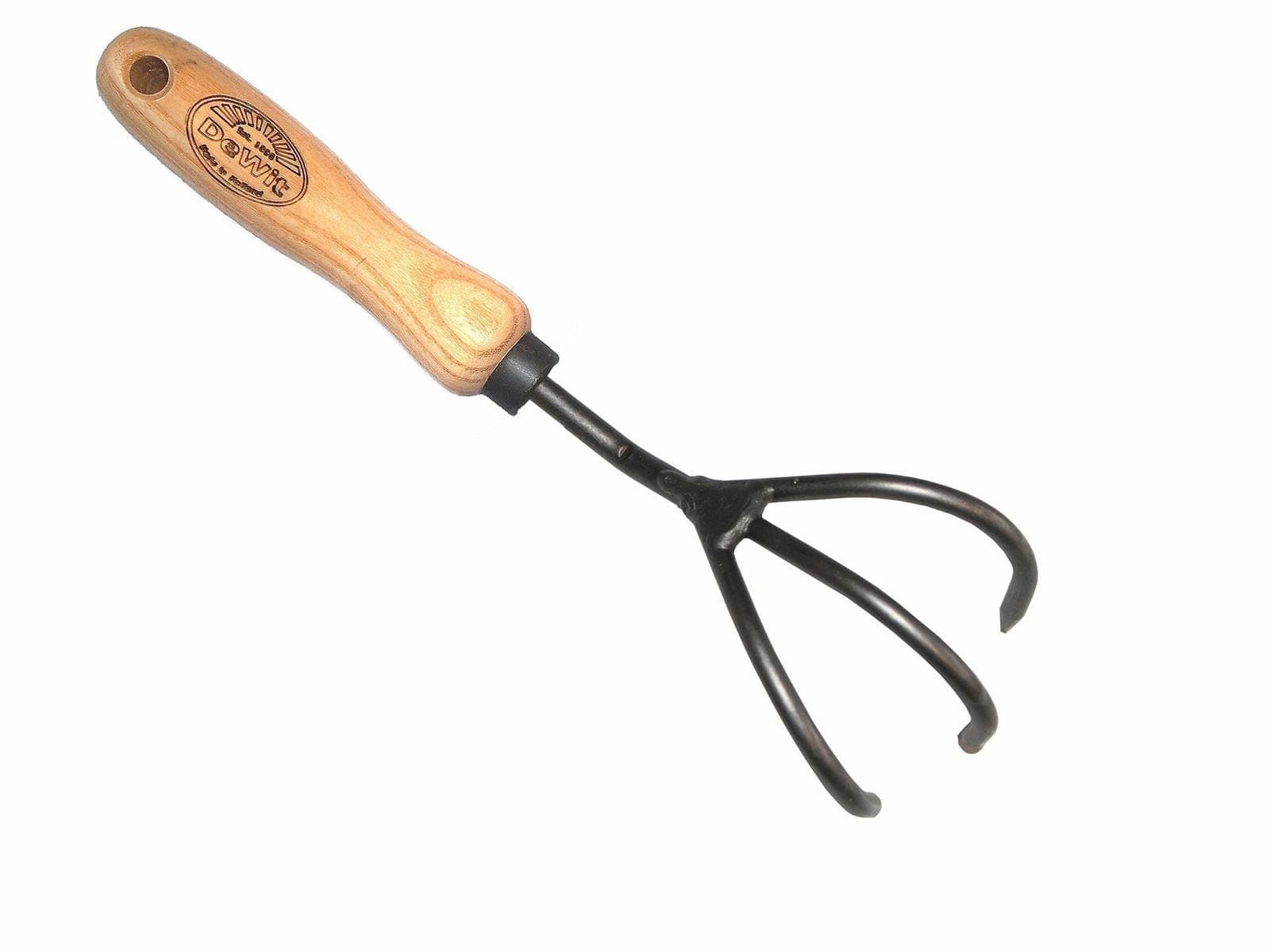 Dewit 3-Tine Cultivator with Short Handle