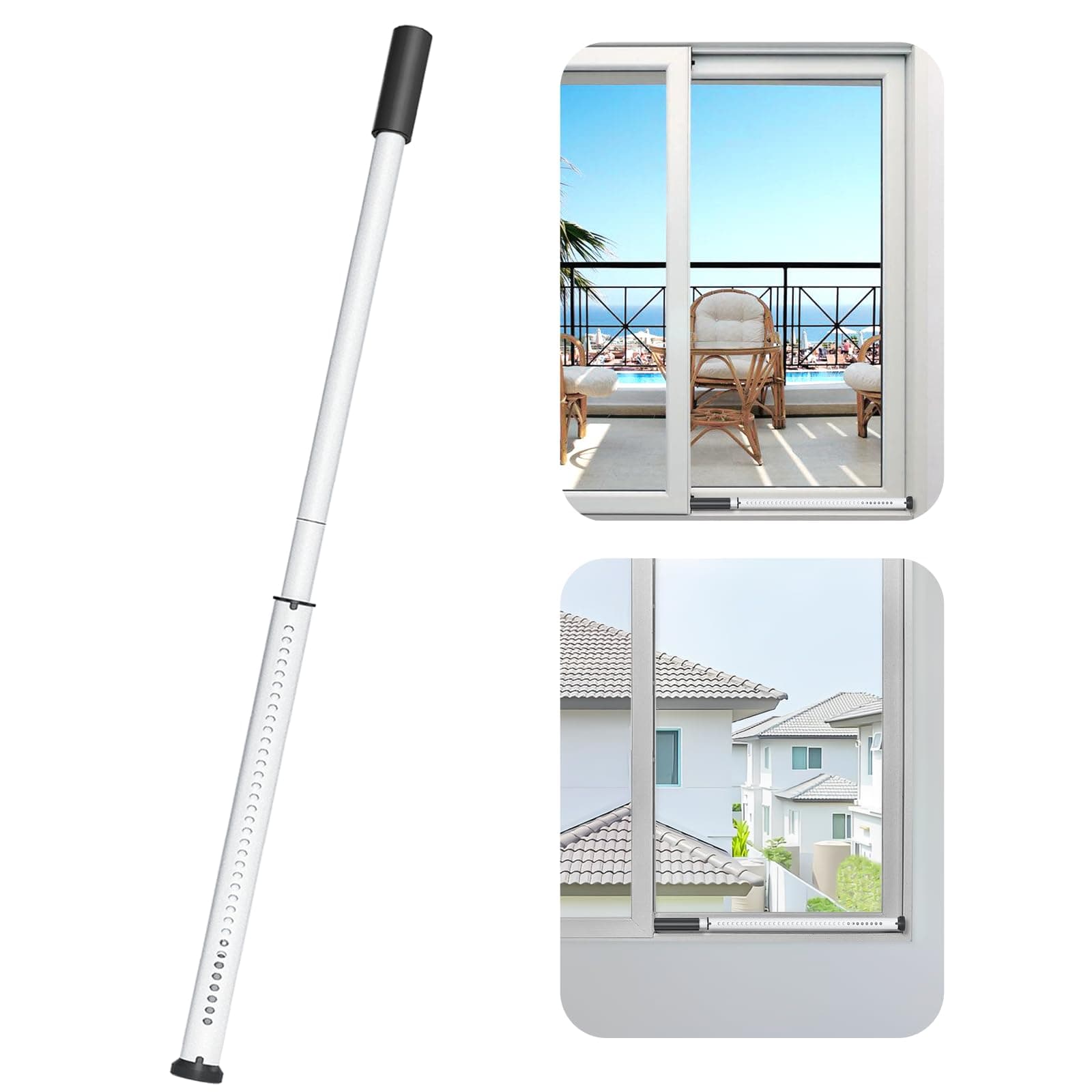 AceMining 1 Pack Sliding Door Security Bar, Patio Door Lock, 20-50 in