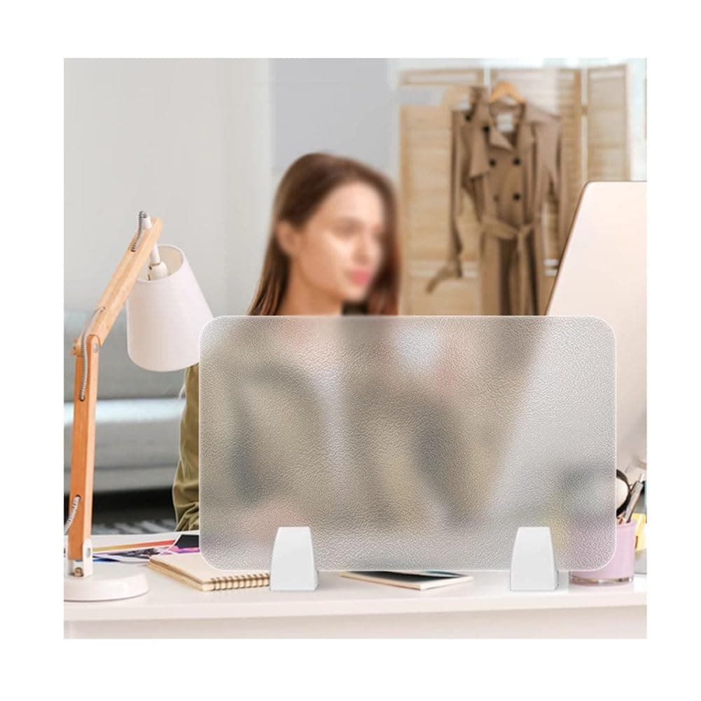 Freestanding Desk Privacy Divider, Desk Privacy Divider, Desk Divider, Screen Acrylic Double-Sided Frosted Desktop Privacy Panel Computer Desktop Partition Customizable(90X30cm)