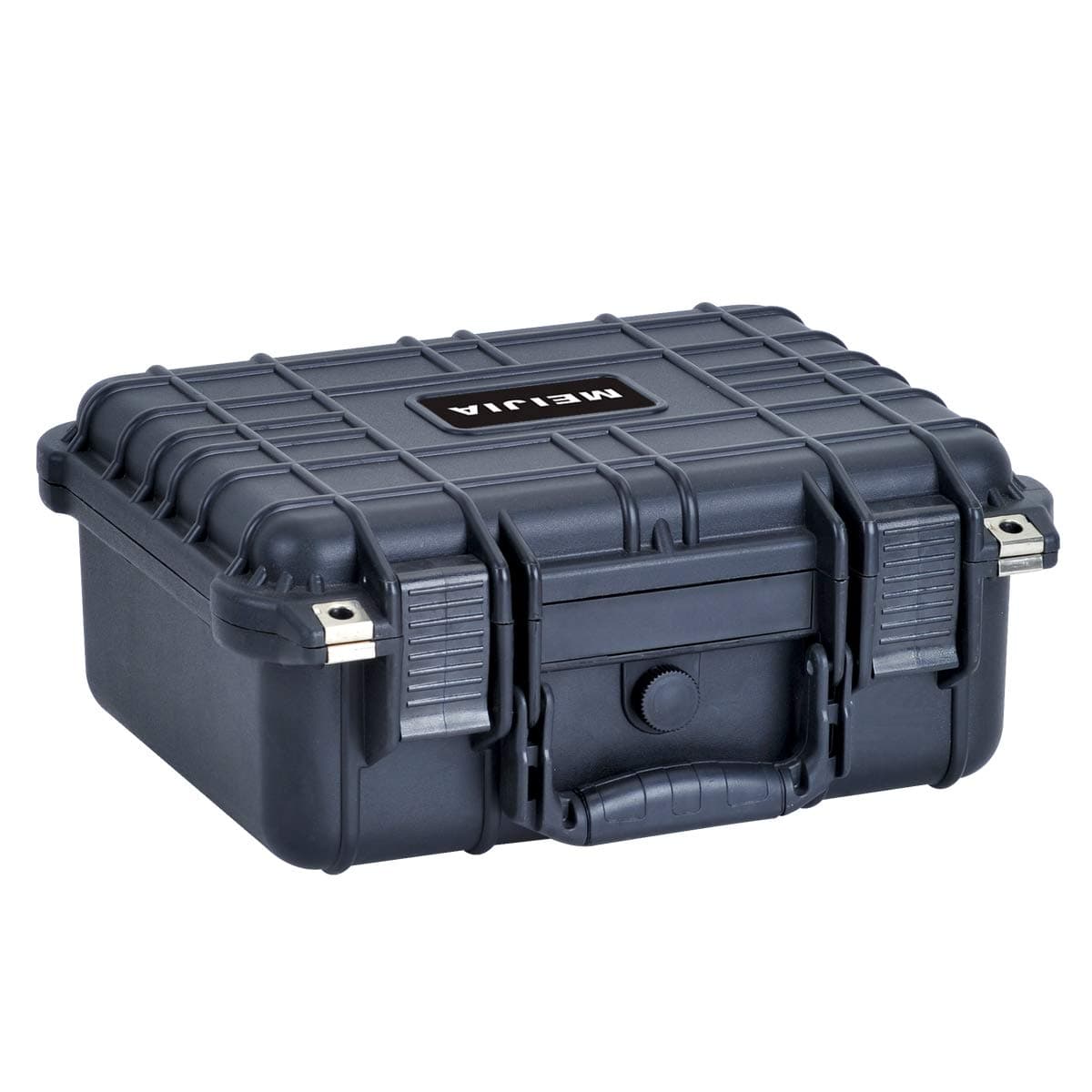 MEIJIA All Weather IP67 Waterproof Hard Protective Case, Hard Camera Case with Customizable Foam, Perfectly Protection of Camera, Drones, Pistols,Lens, Equipments,13.35x11.63x5.98inches(Black)