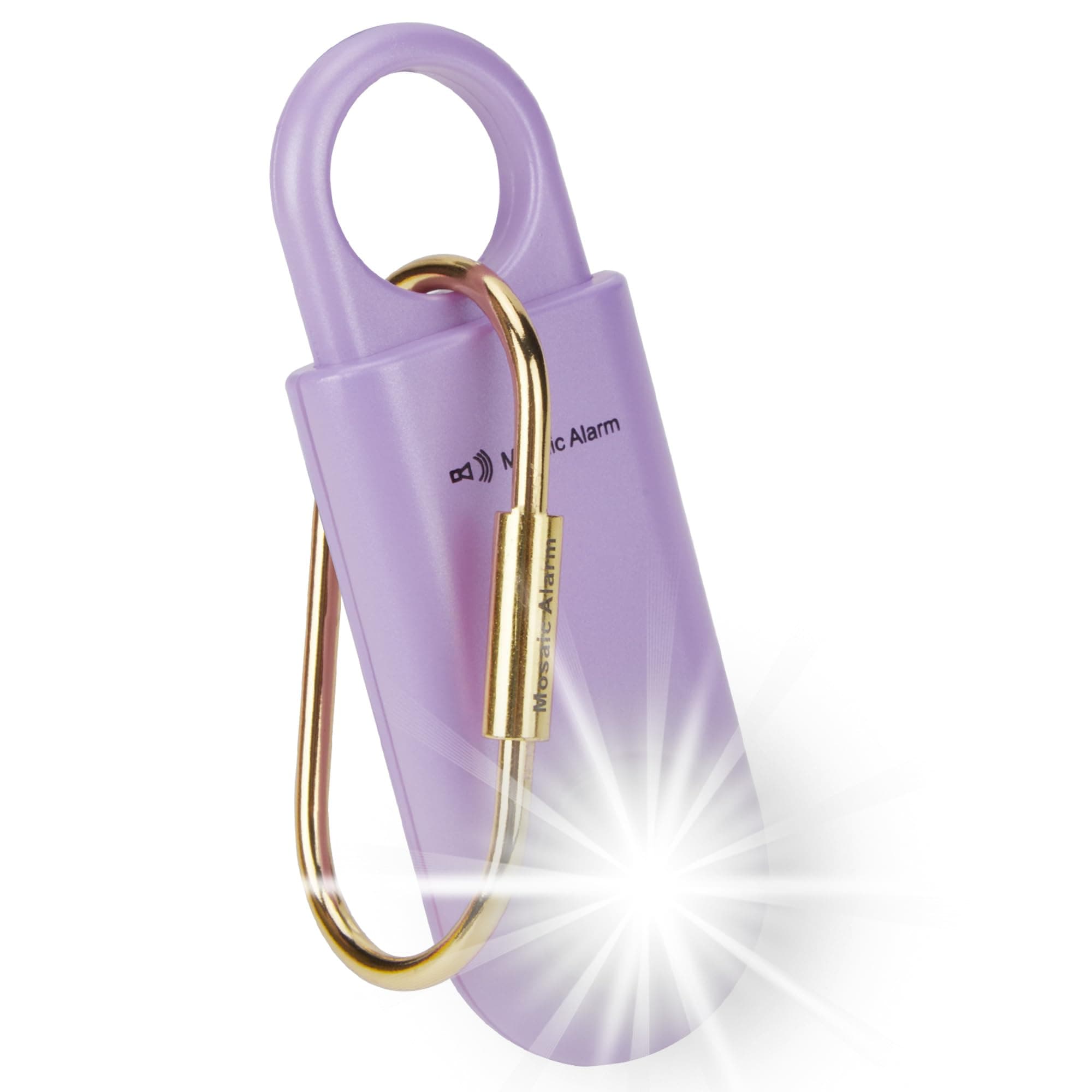 130db Personal Safety Alarm with Ultra Bright Strobe Light. Purple