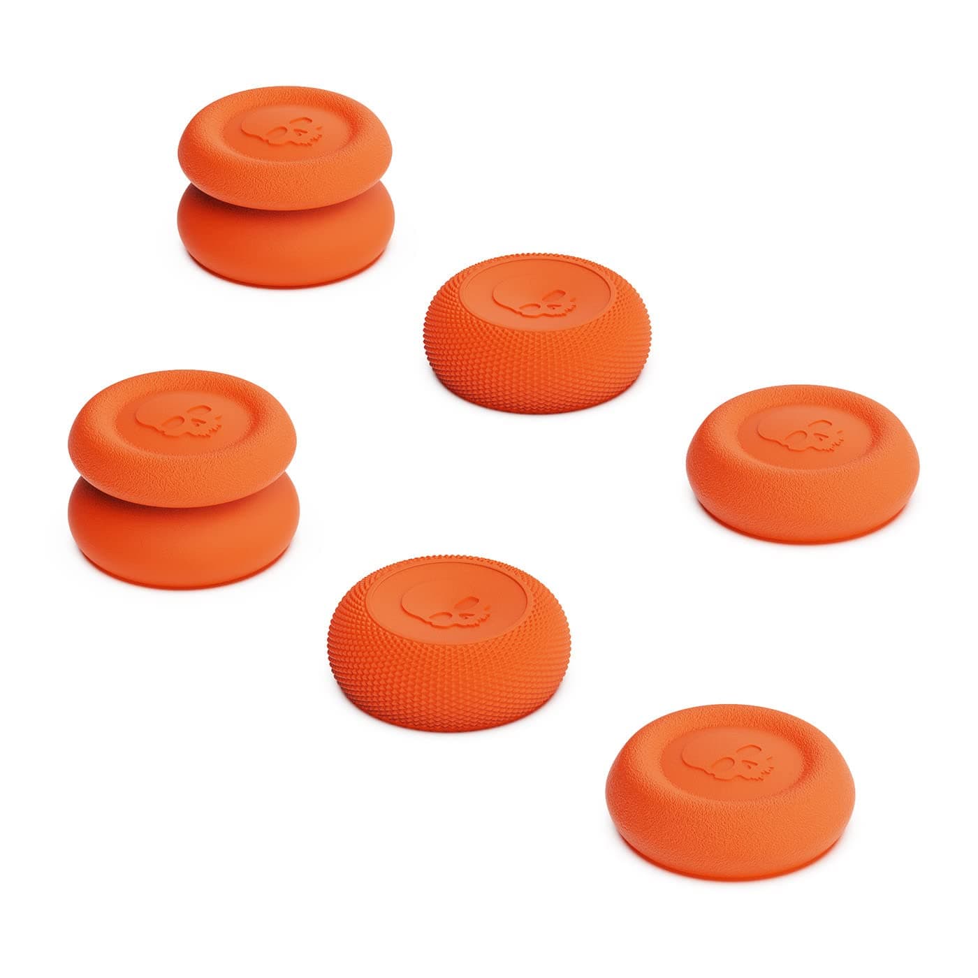 Skull & Co. Skin, CQC and FPS Thumb Grips Joystick Cap Analog Stick Cover for Xbox [XSX/XB1] Controller- Candy Orange, Set of 6