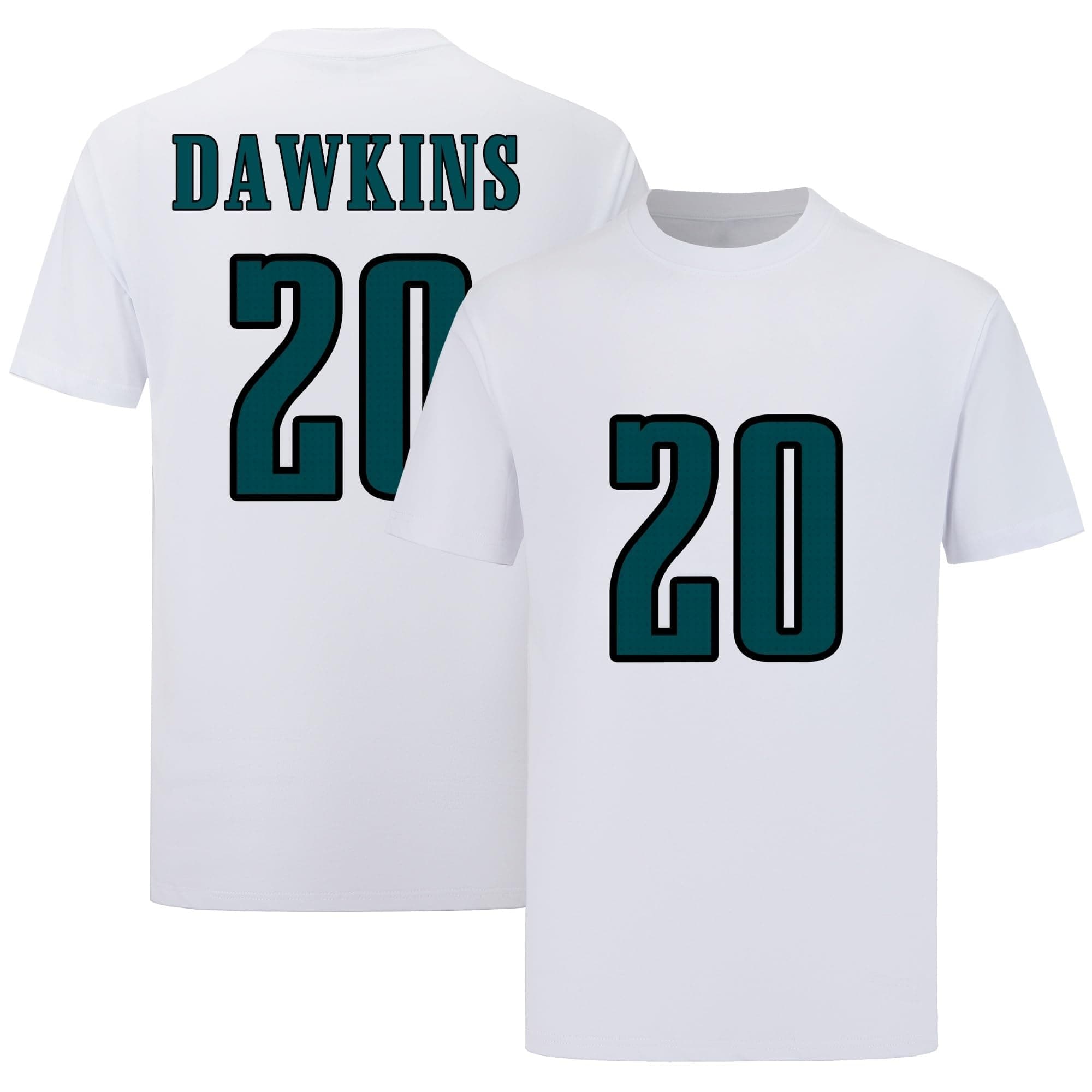 Brian Dawkins White 20# for Mens/Womens/Kid Football T-Shirt No Brand/Logos 100% Cotton