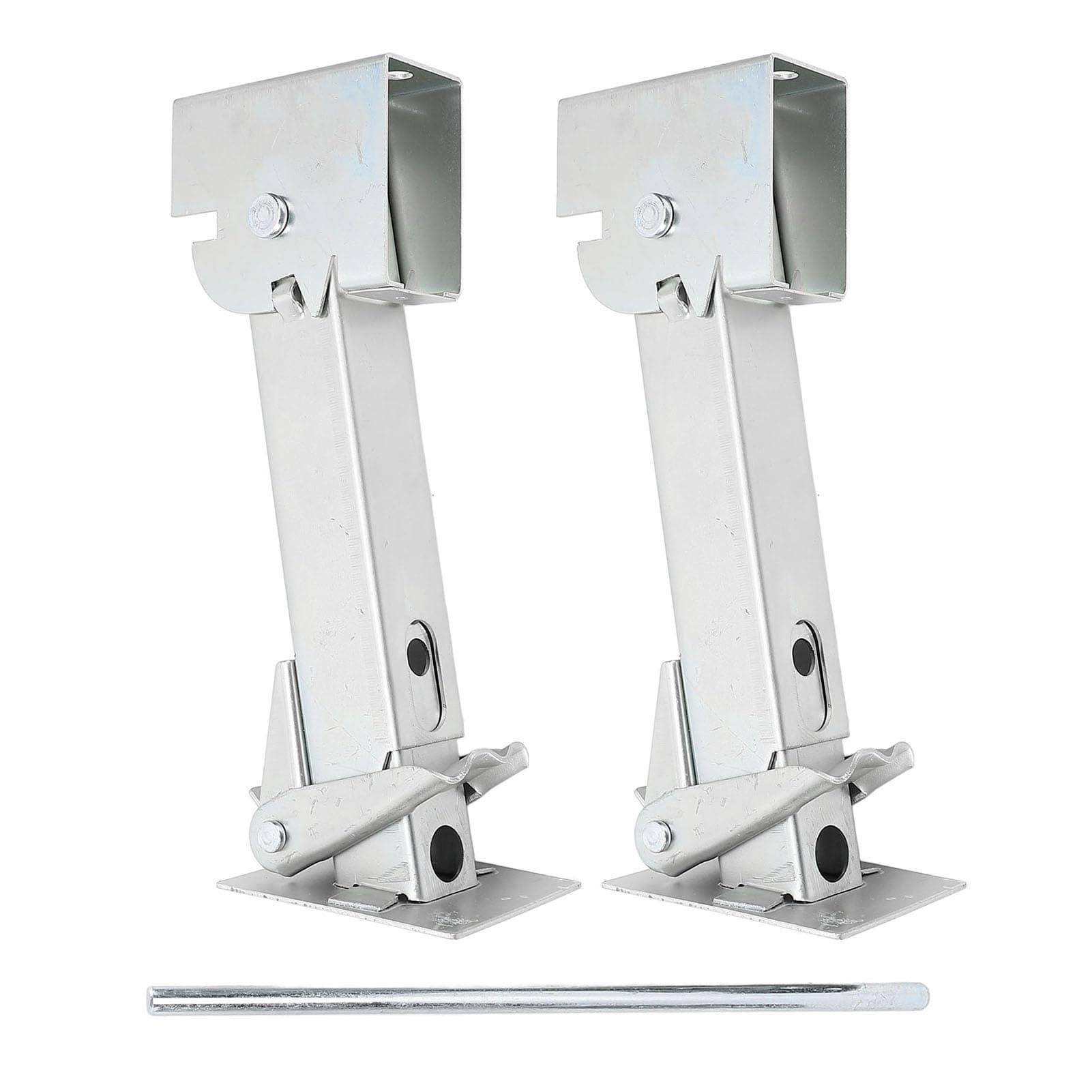 Masyrt - 2 conectores estabilizadores de 600 libras, soporte de 1000 libras, capacidad de elevación, galvanizado, telescópico, ajustable, basculante para remolque de caravana