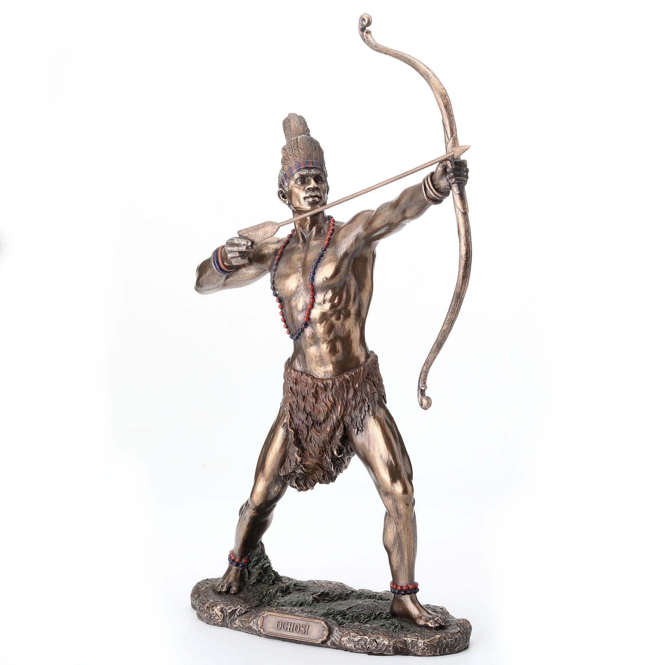 Veronese Design Bronzed Finish Ochosi Divine Hunter Orisha Statue
