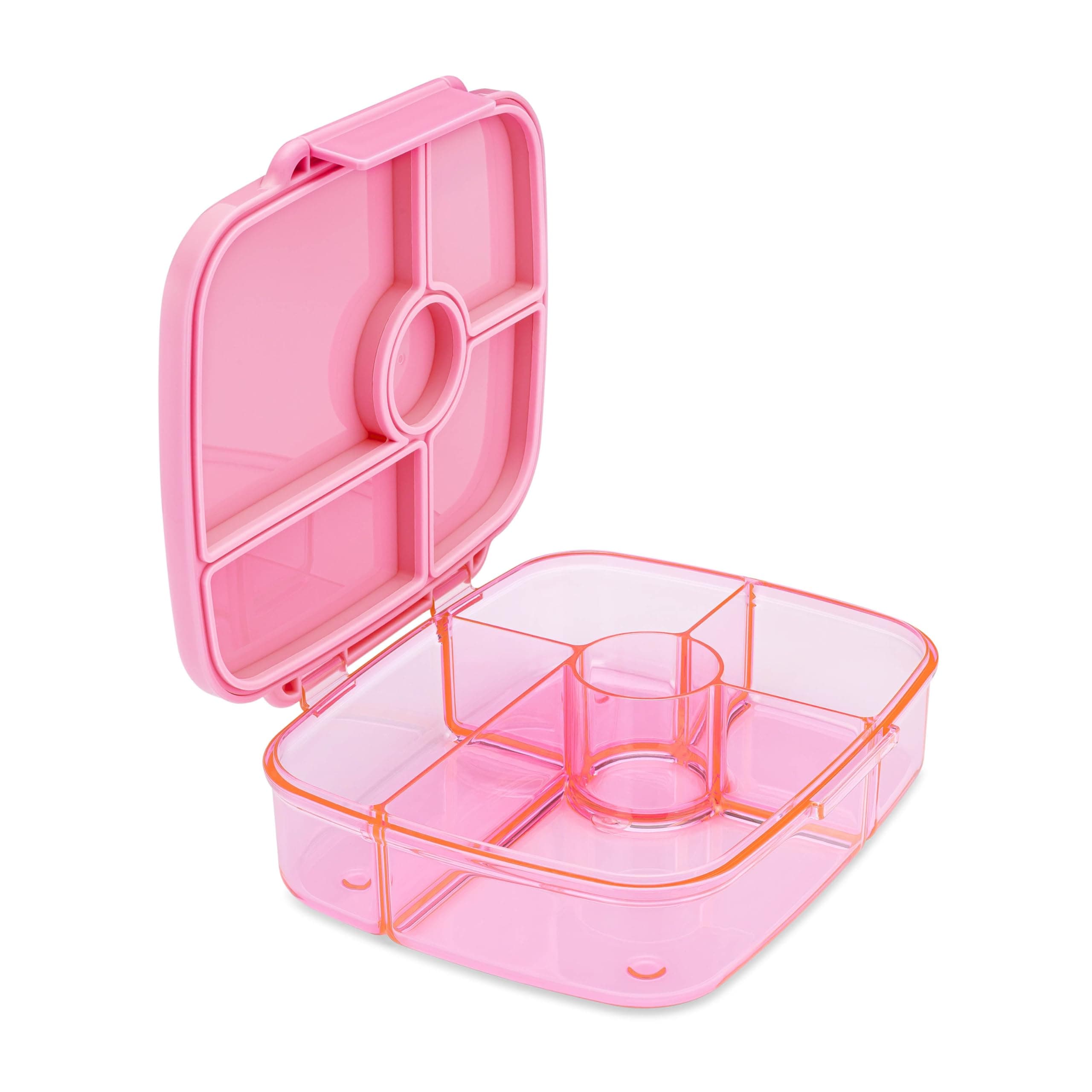 Yumbox Go Bento Lunch Box for Kids and Adults, Leakproof Lids, Deep Tray, 5 Compartments, Removable Gasket, Compact, Lightweight, Food Safe (Sydney Pink)
