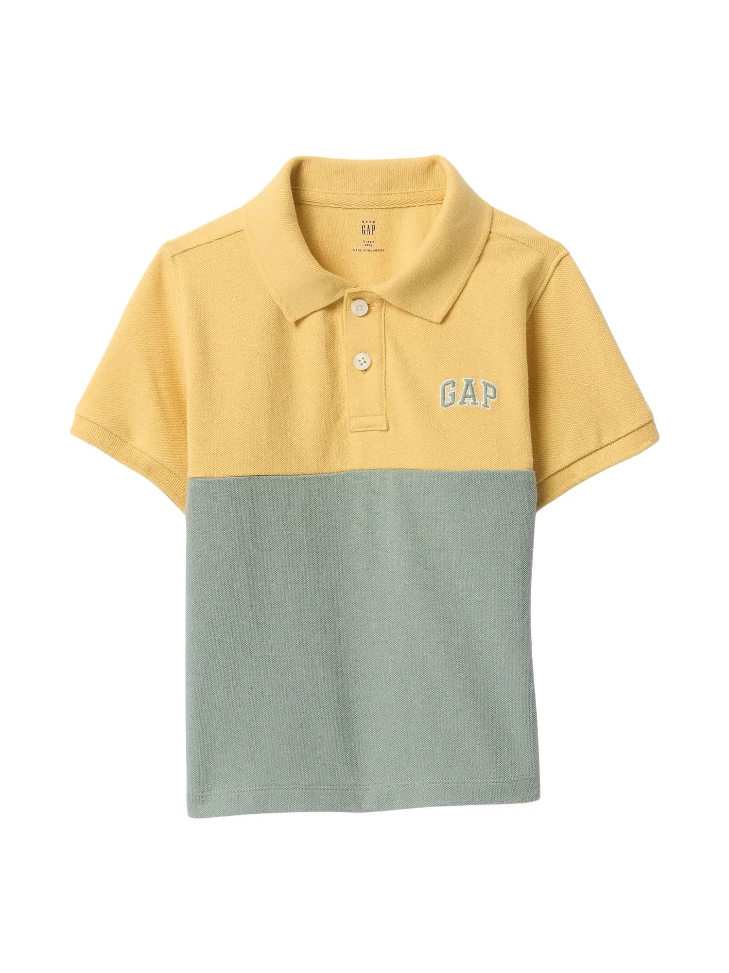 GAP Baby Boys Short Sleeve Logo Polo Shirt French Almond 2YRS