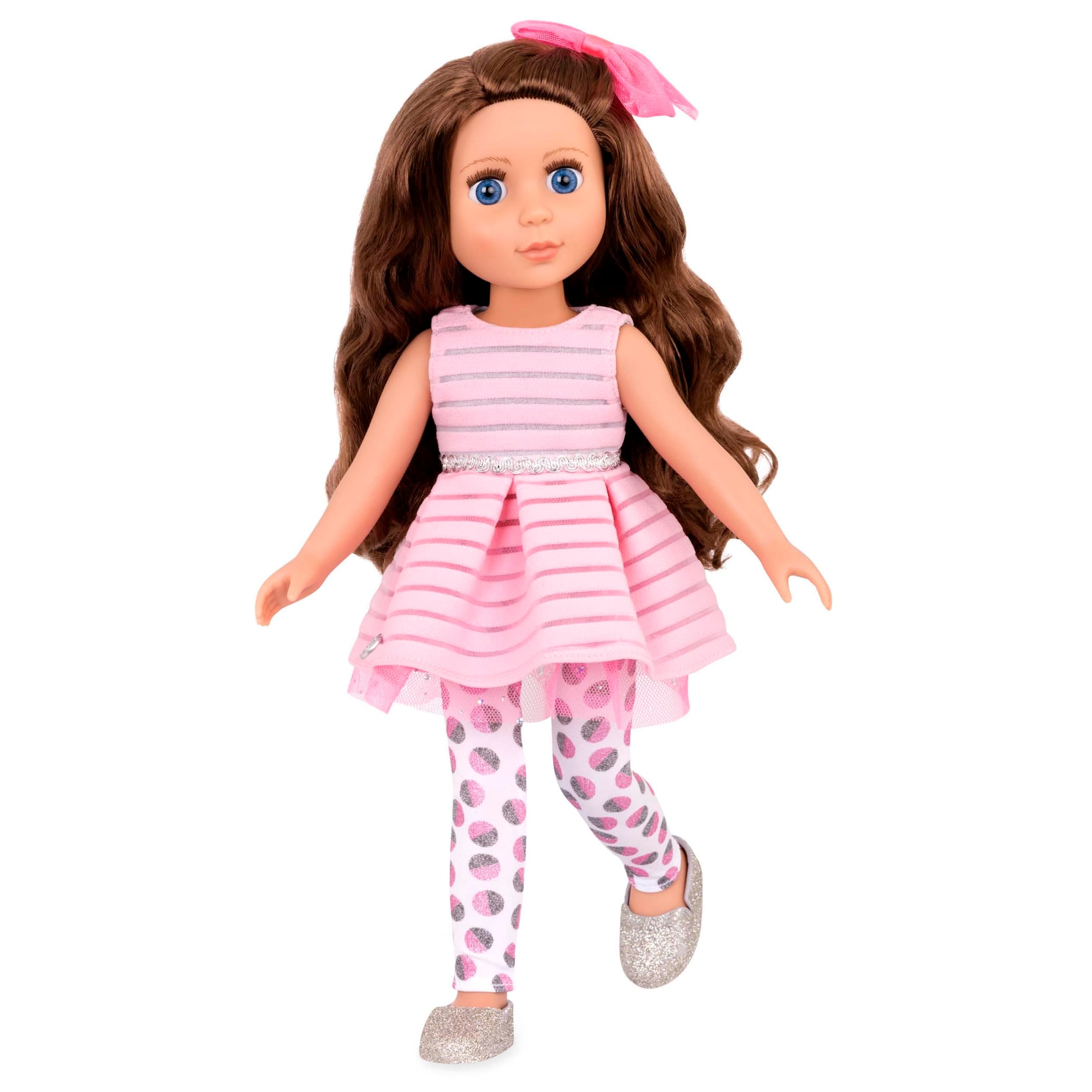 Glitter Girls Bluebell 14-Inch Poseable Fashion Doll, Pink Dress, Dolls