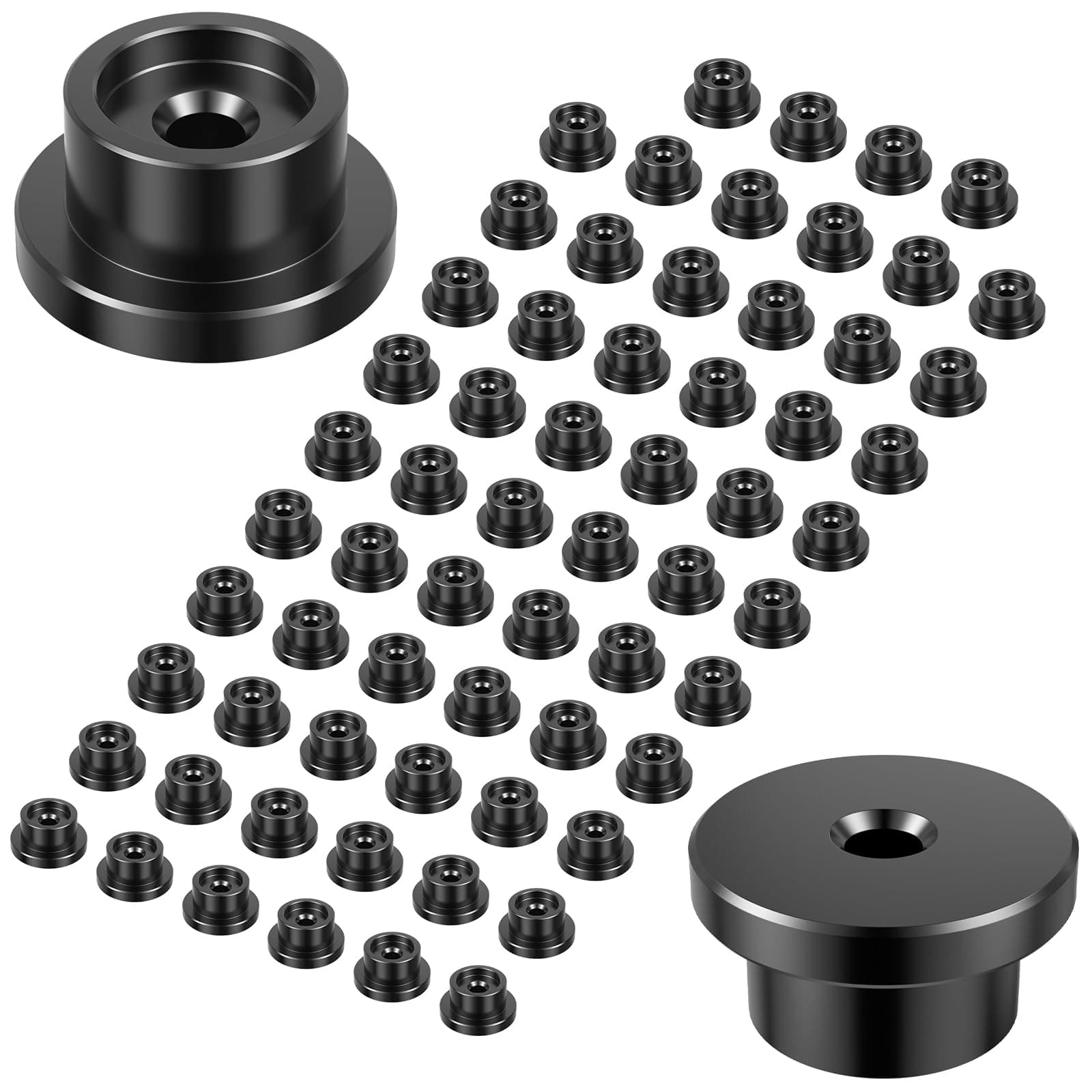 Carbon Steel Cap Nuts 64PCS, 1 inch Screw Hardware Nuts Fastener Tool for Decorating Outdoor Pergolas, Pavilions, Decks