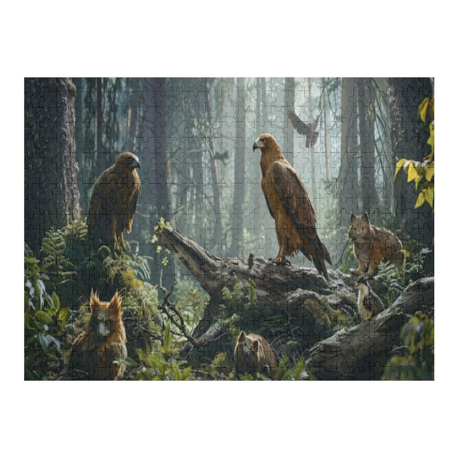 Eagles are Standing On A Log in The Woods Jigsaw Puzzles for Adults, Puzzles Gift for Women & Mom & Family & Friends 1000 Piece