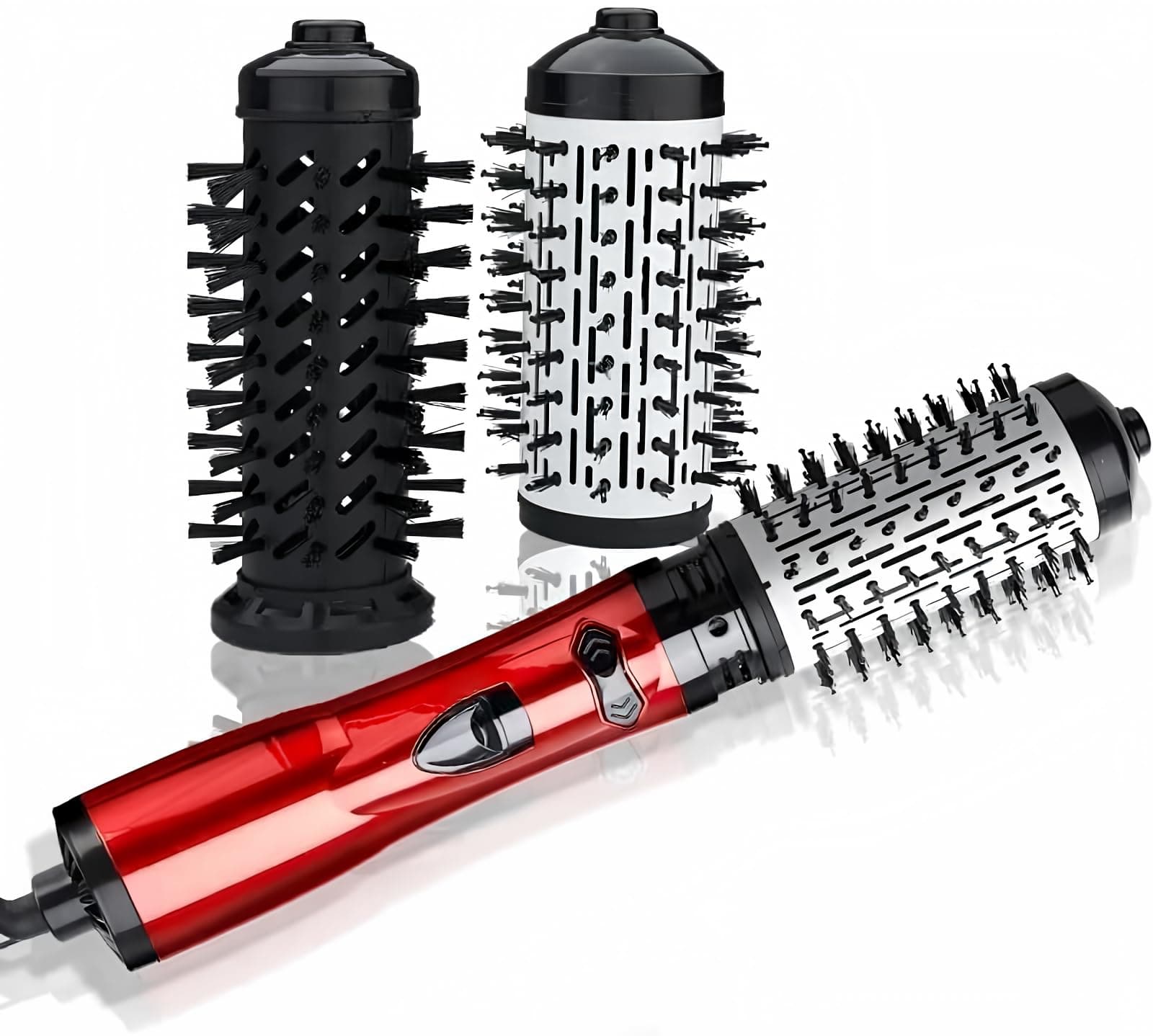 COOBAA 360° Rotating 3-in-1 Hot Air Brush Styler - Hair Dryer, Curler, and Straightener for Versatile Hairstyling