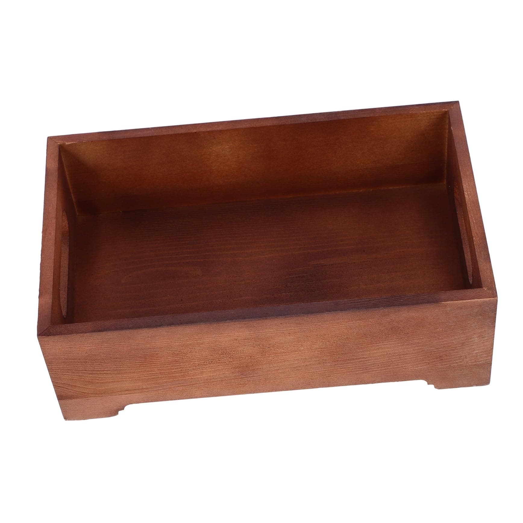QUMIIRITY Multi-functional Wood Box Desktop Storage Container with Space-saving Design for Office Home Use,