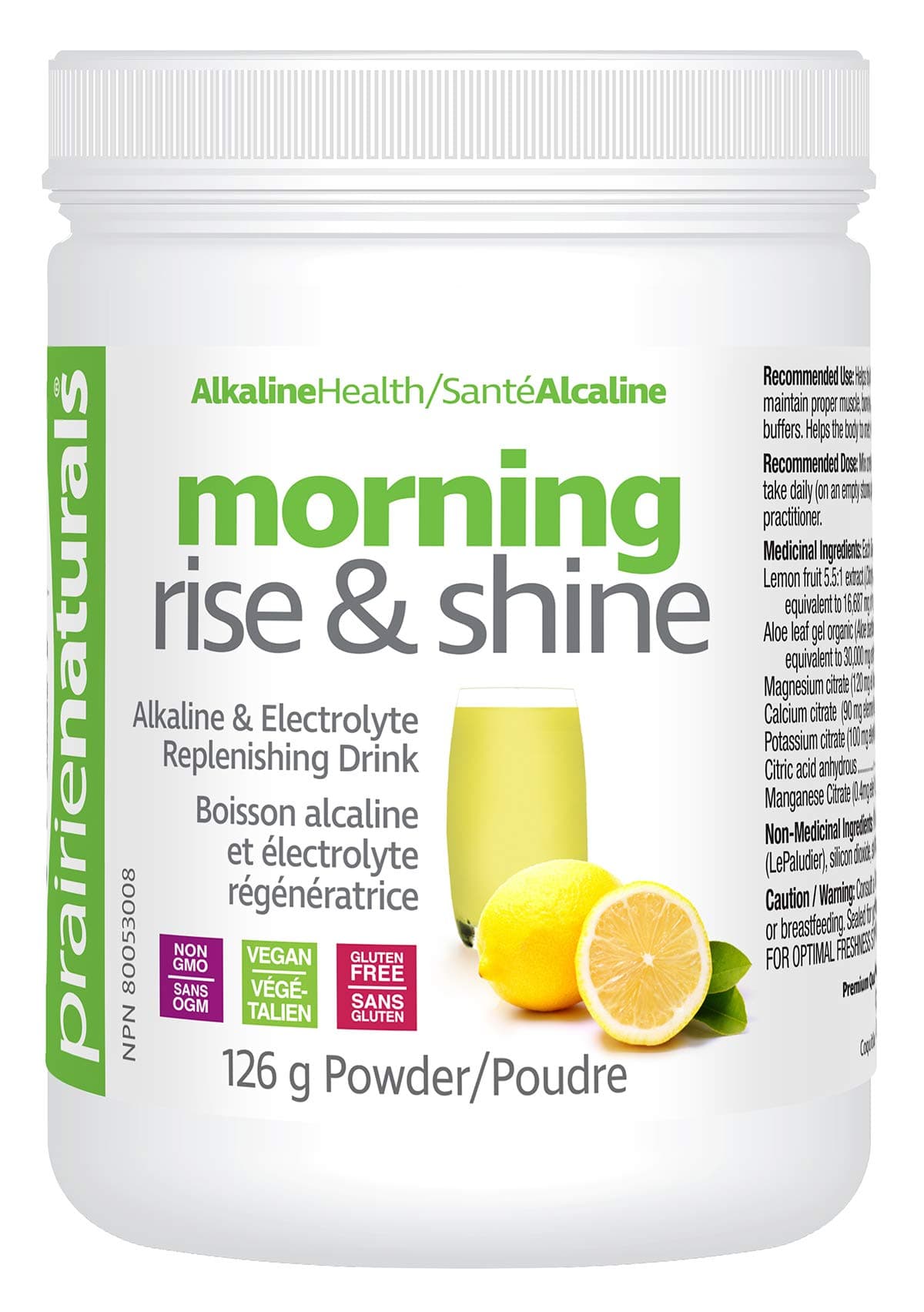 Prairie Naturals Morning Rise & Shine pH Balancing Drink Mix - 126 Gram