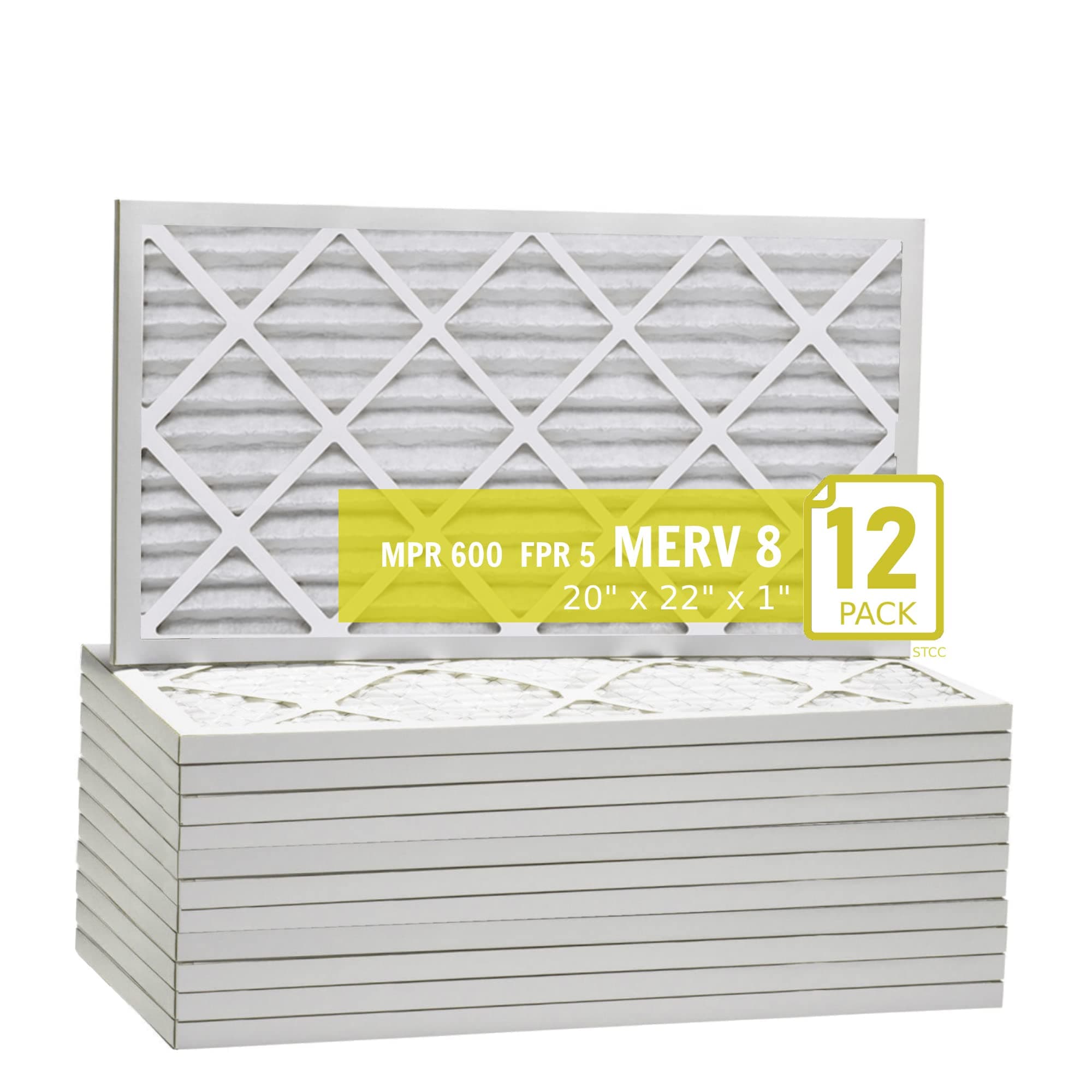 20"x22"x1" Xtreme Plus Air Guard MERV 8 Filter (12 Pack)