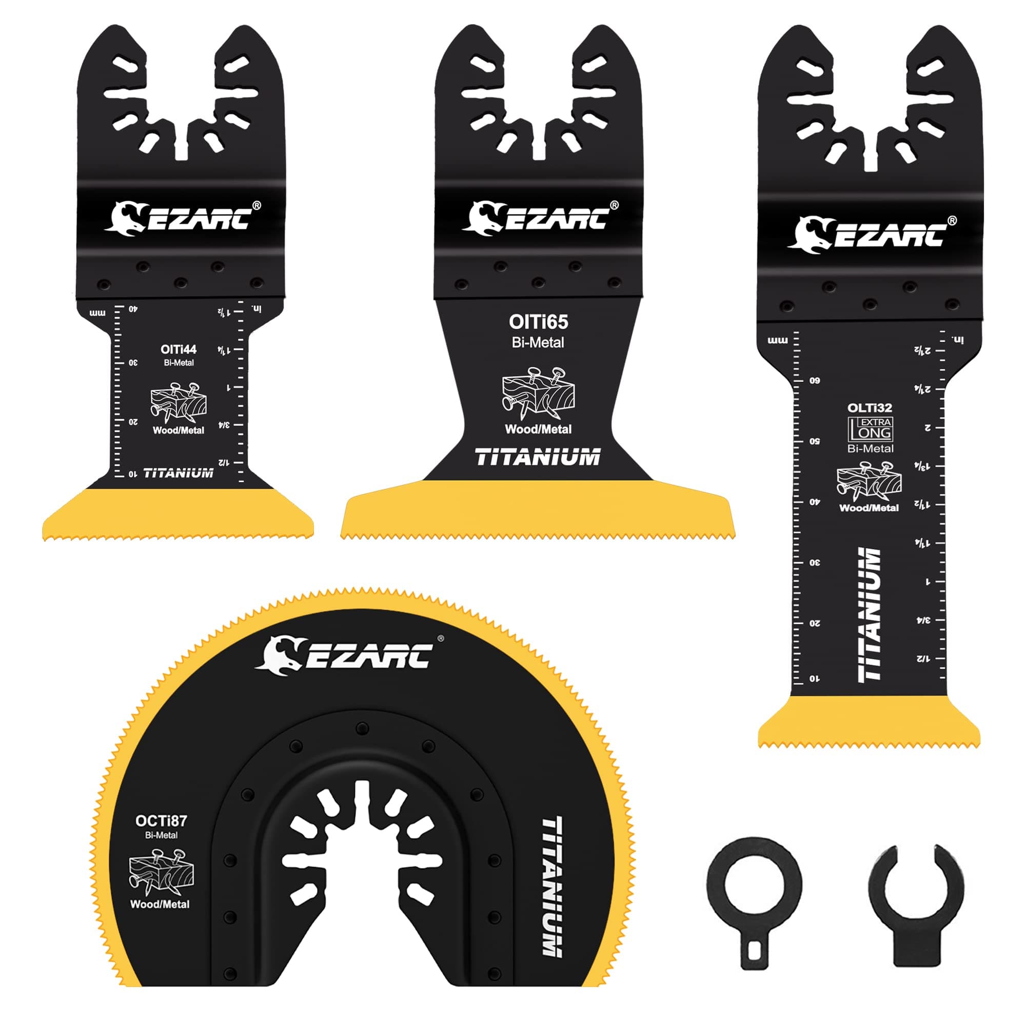EZARC Titanium Bi-Metal Oscillating Saw Blades Kit, 4-Pack