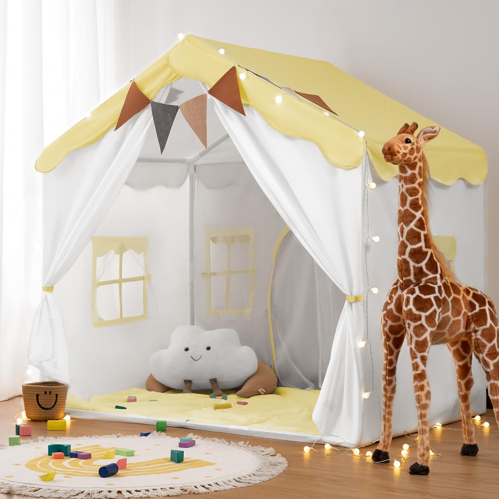 besrey 2-in-1 Kids Play Tent, Indoor Tent with Double Doors